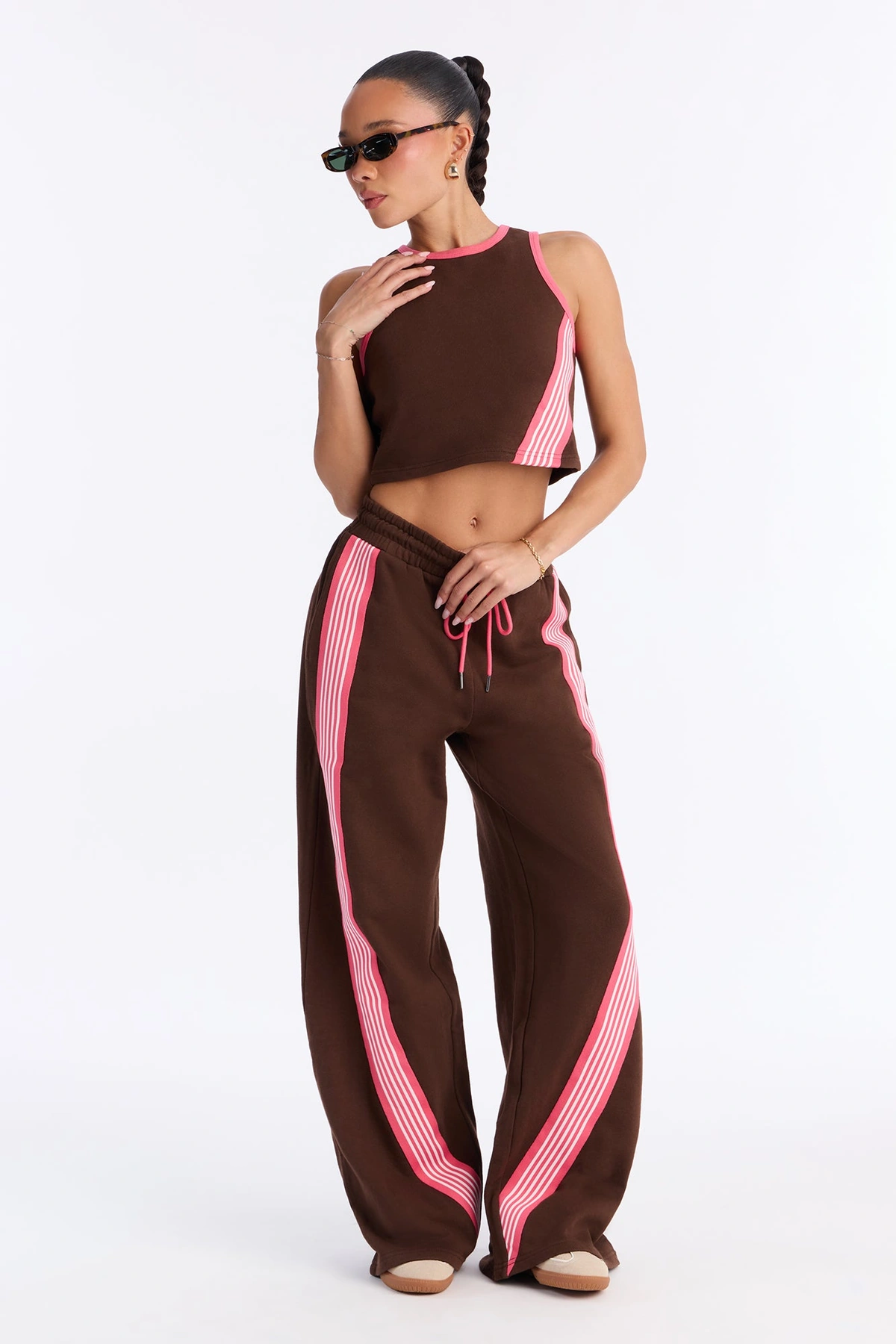 Varsity Babe Pant Set - Chocolate — Chocolate