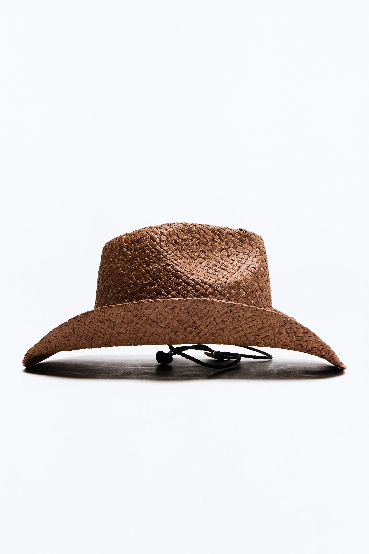 No Bull Bolo Tie Straw Cowboy Hat - Brown — Castanho
