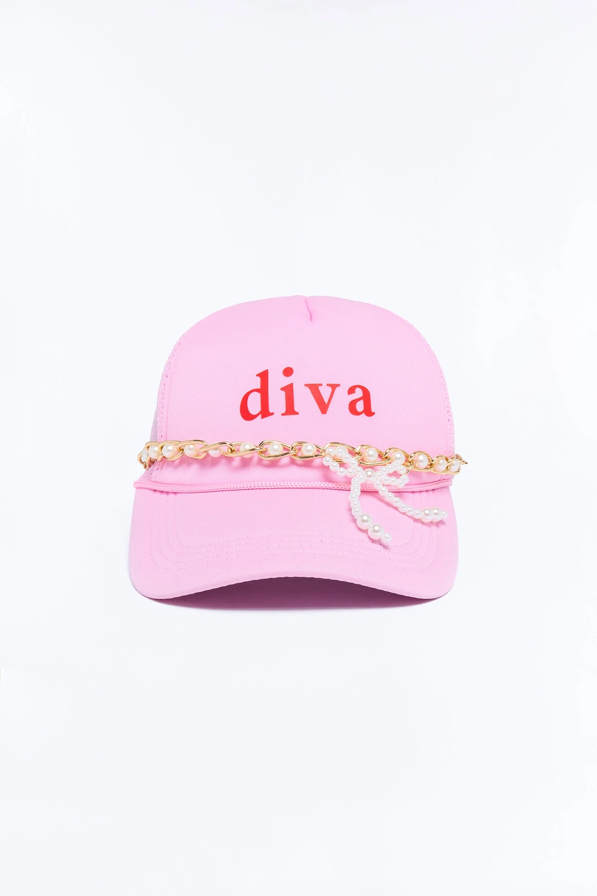 Diva Trucker Hat - Pink — Rosa