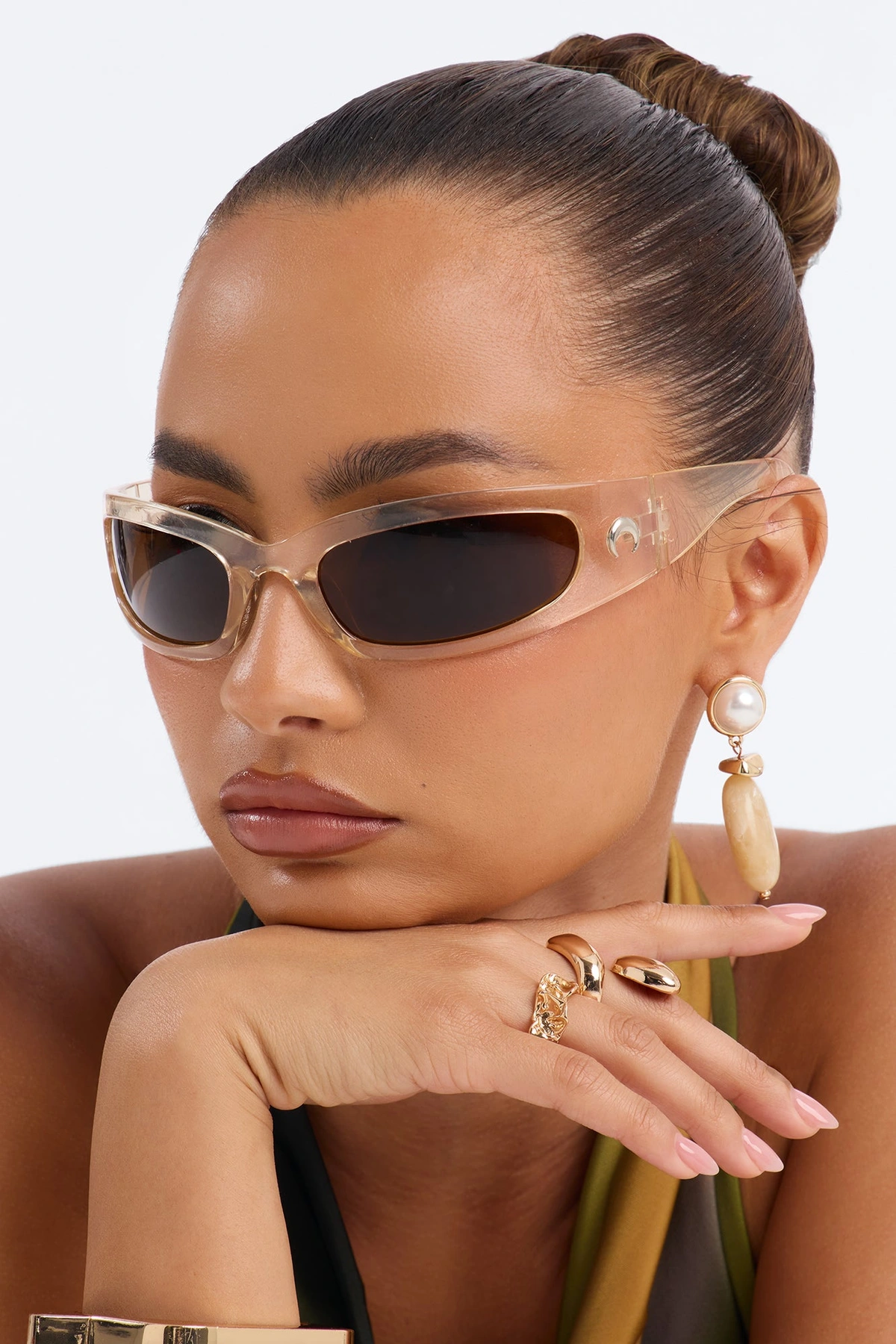 Always Looking For Fun Sunglasses - Brown — Castanho