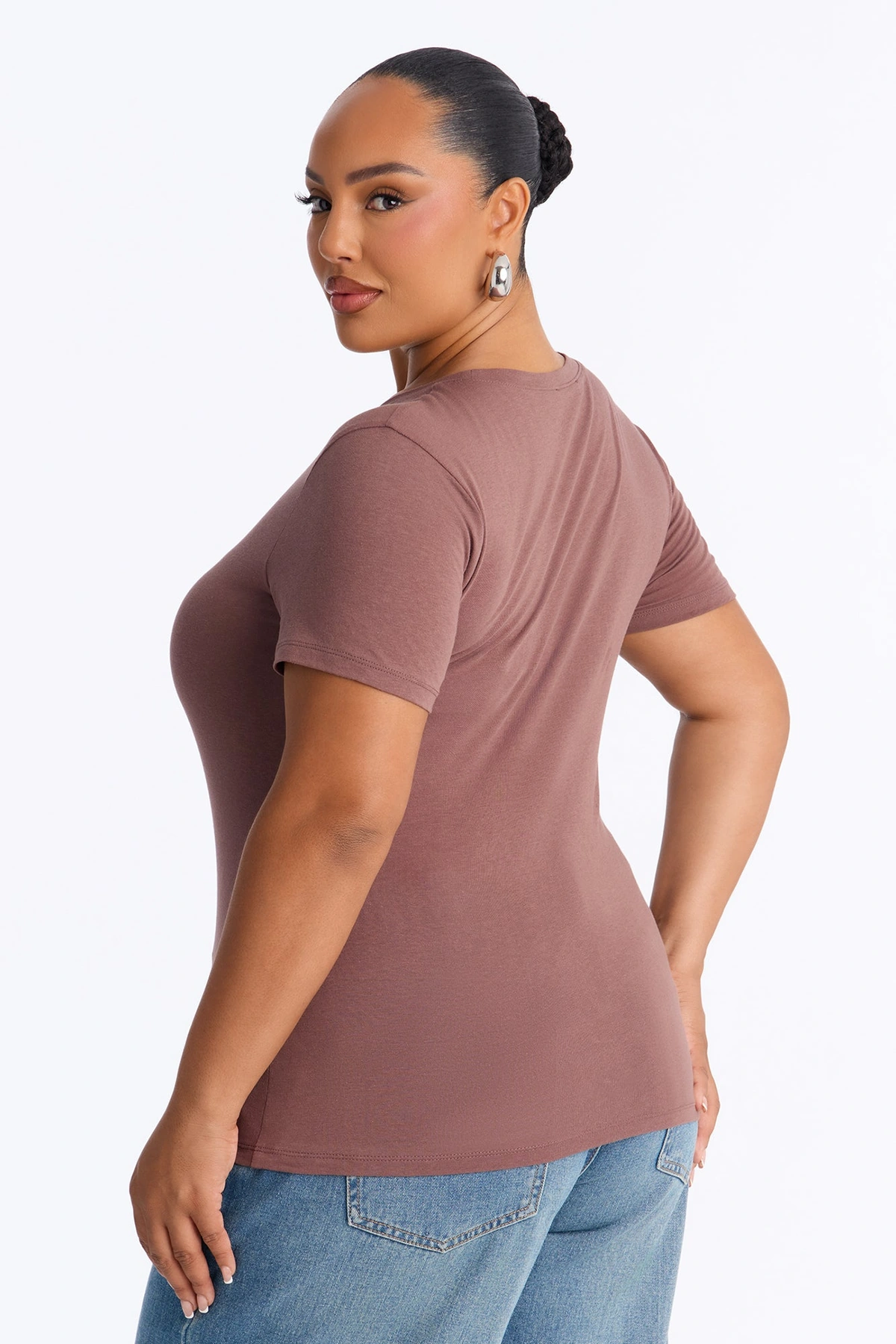 My Everyday Crew Neck Tee - Brown — Castanho