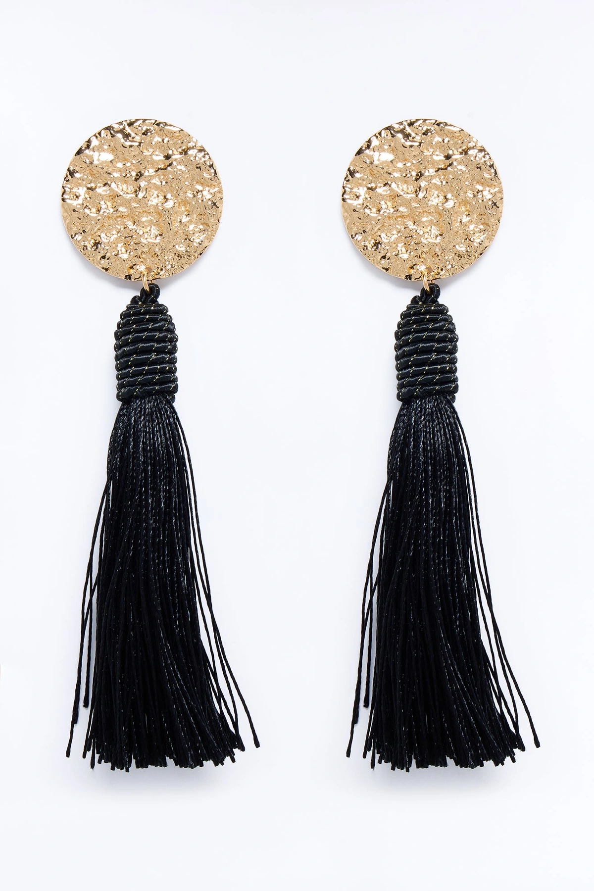 Royal Tide Drop Earrings - Black/Gold — Preto/Dourado
