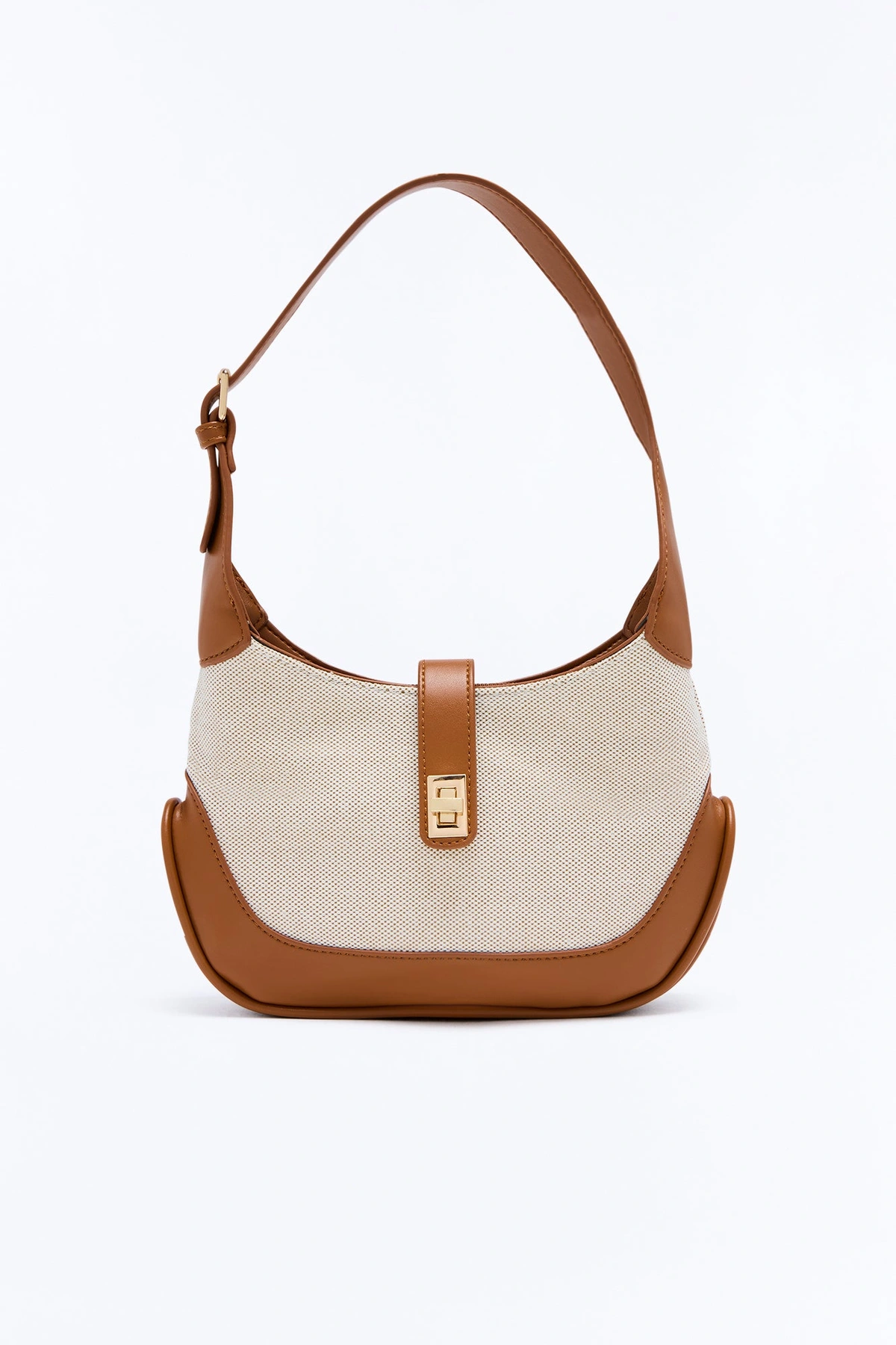 Favorite Errands Canvas Shoulder Handbag - Brown/combo — Castanho/combinação