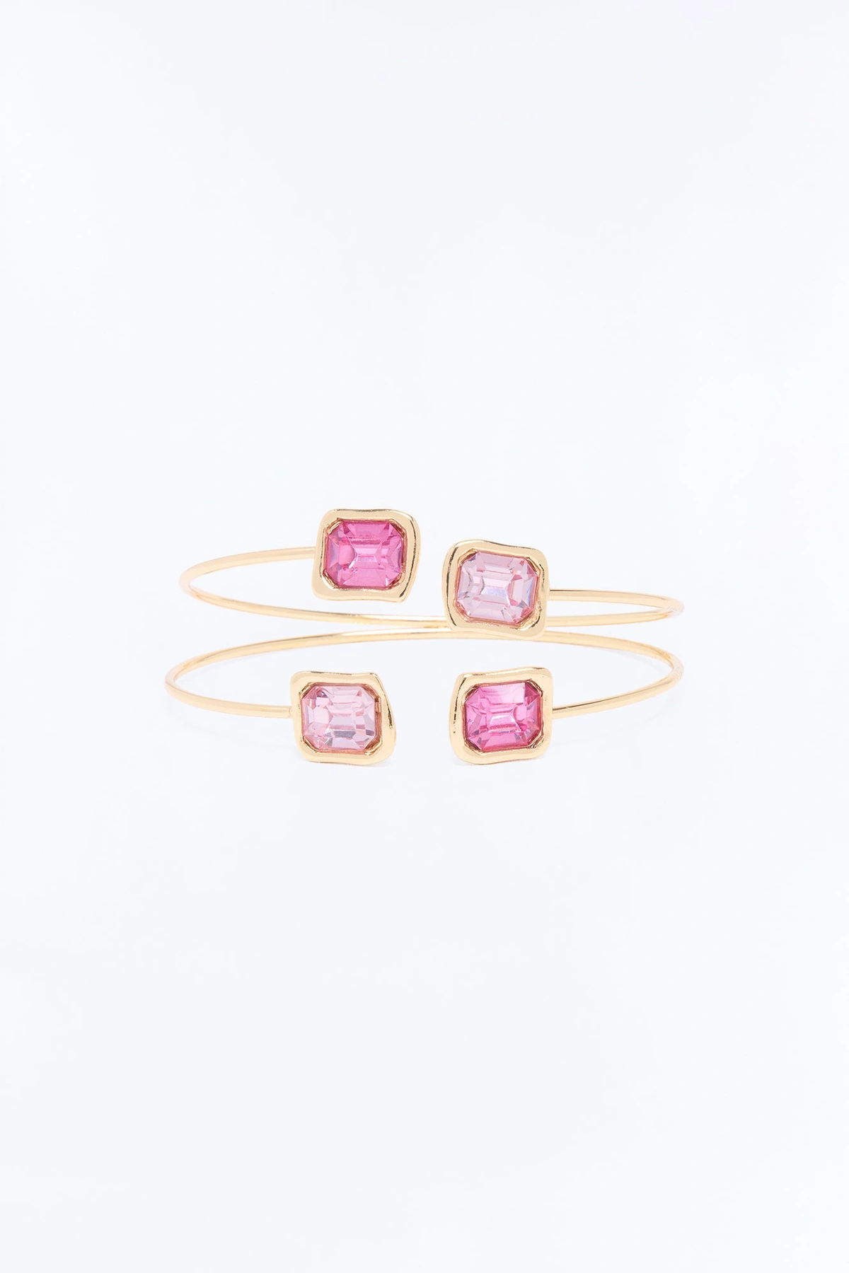 Don't Wander Arm Cuff - Gold/Pink — Dourado/Rosa