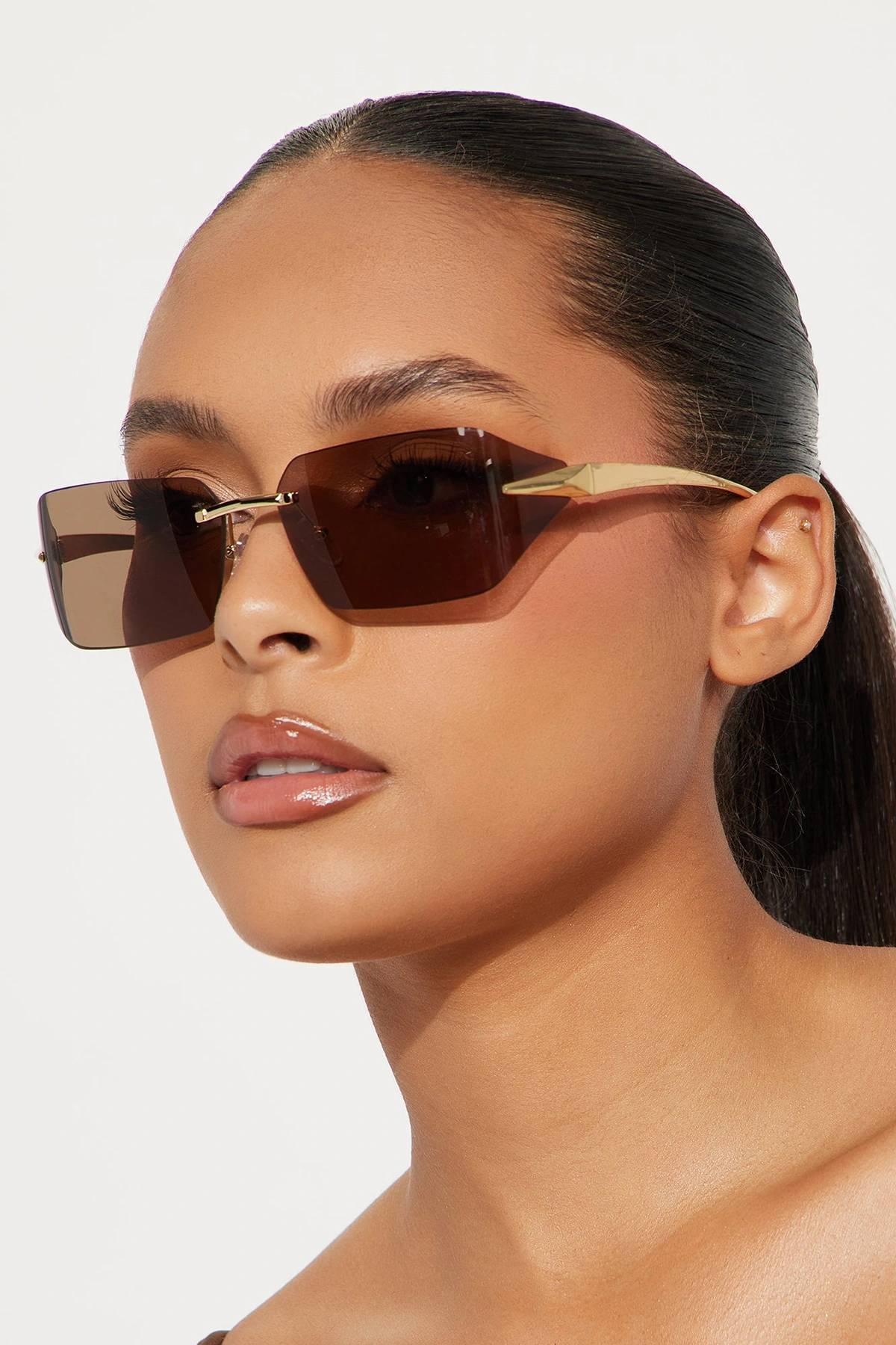 To The Next Level Square Sunglasses - Brown — Castanho