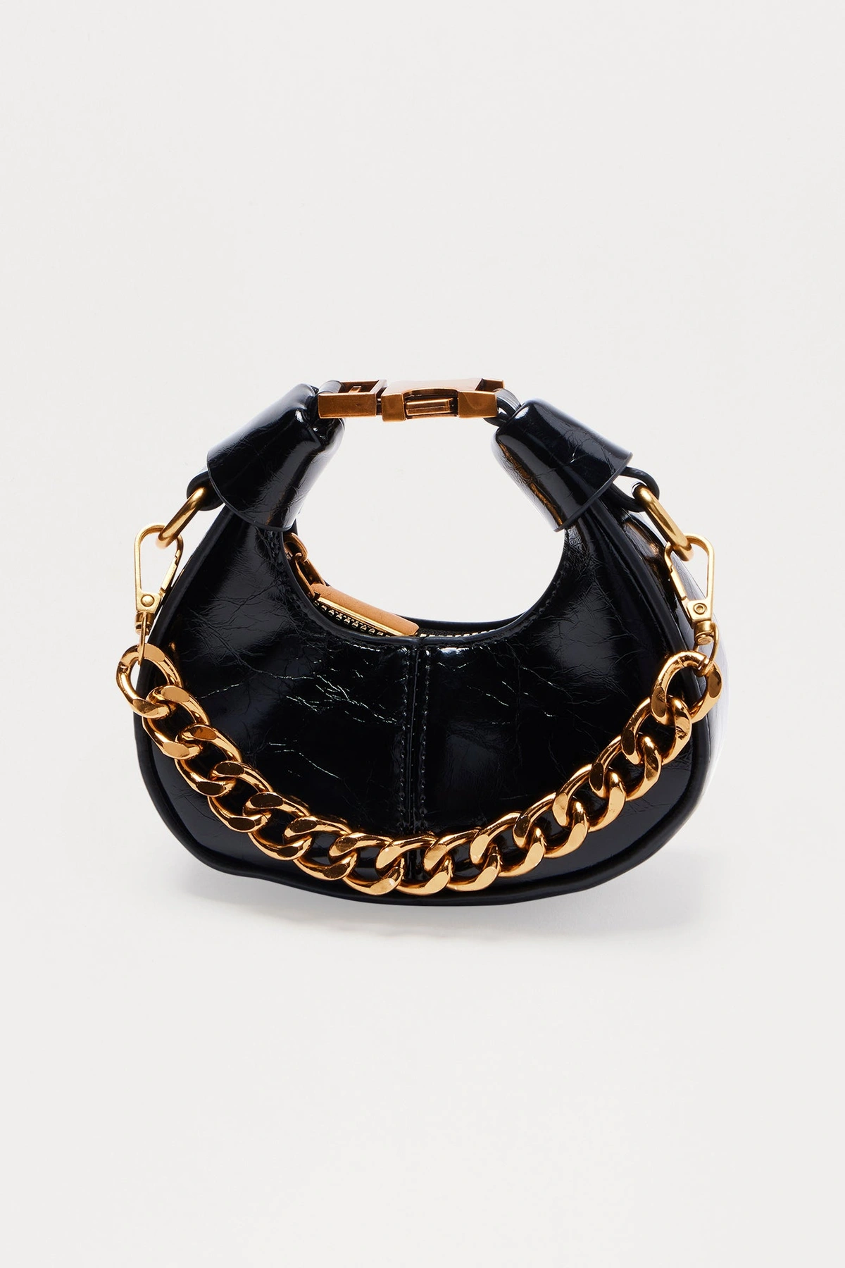 Lil' Link Mini Faux Leather Clutch - Black — Preto