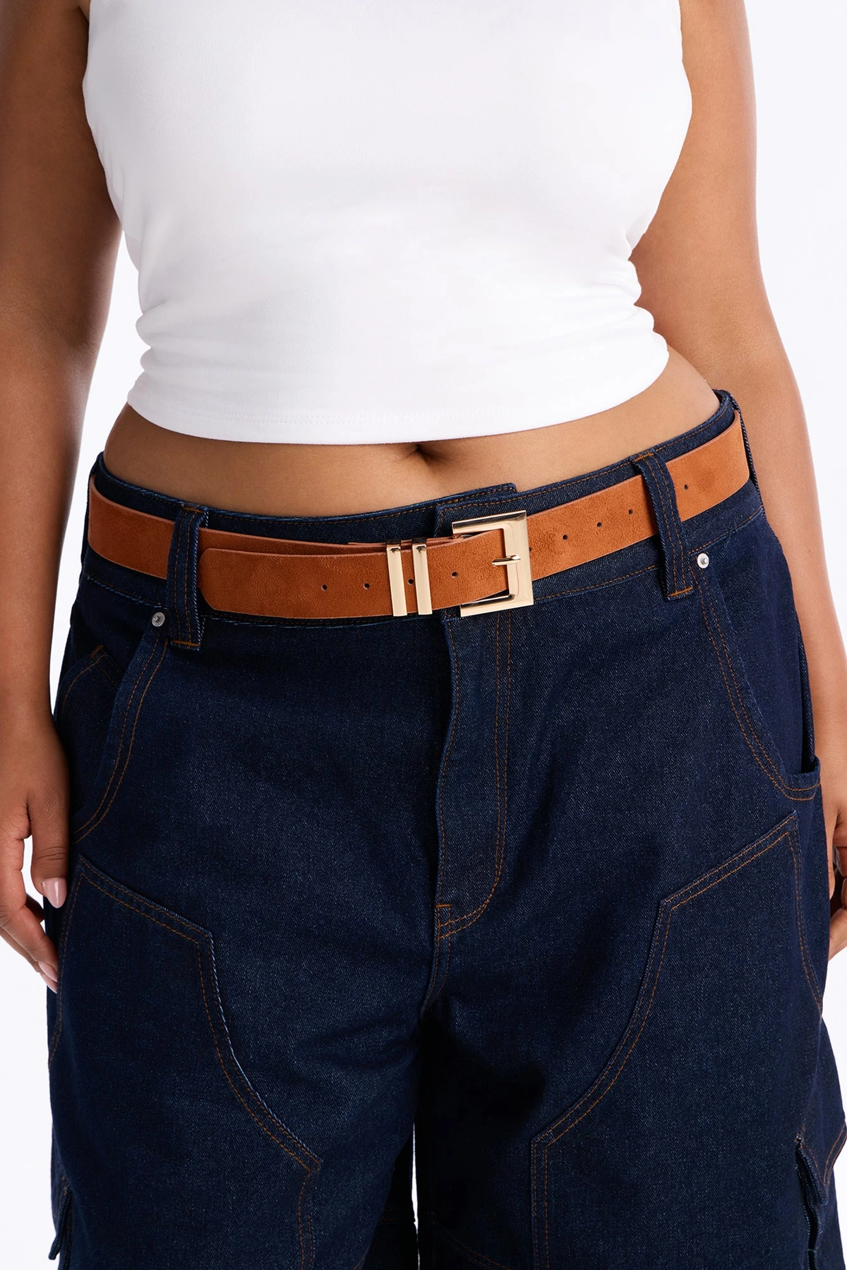 Too Far Gone Leather Belt - Cognac — Cognac