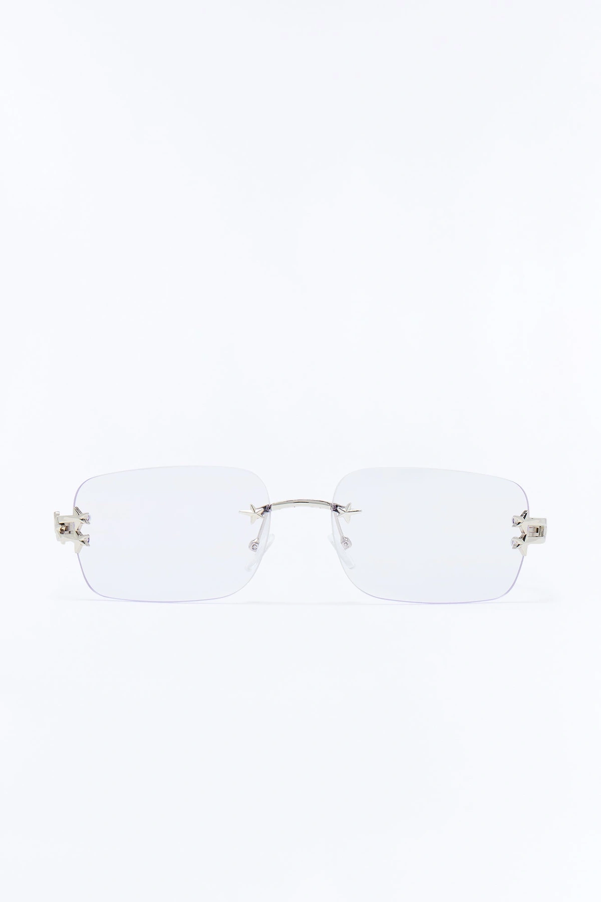 Star Dust Square Sunglasses - Silver — Prateado