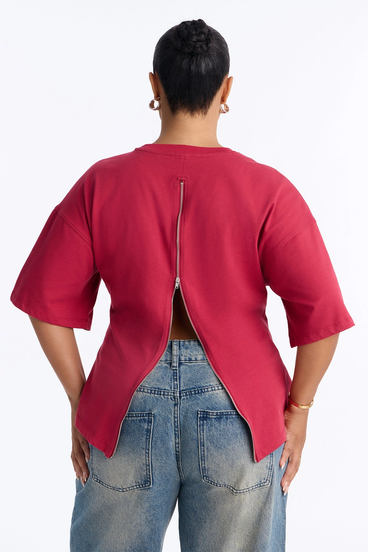 Jayden Fitted T-Shirt - Raspberry — Raspberry