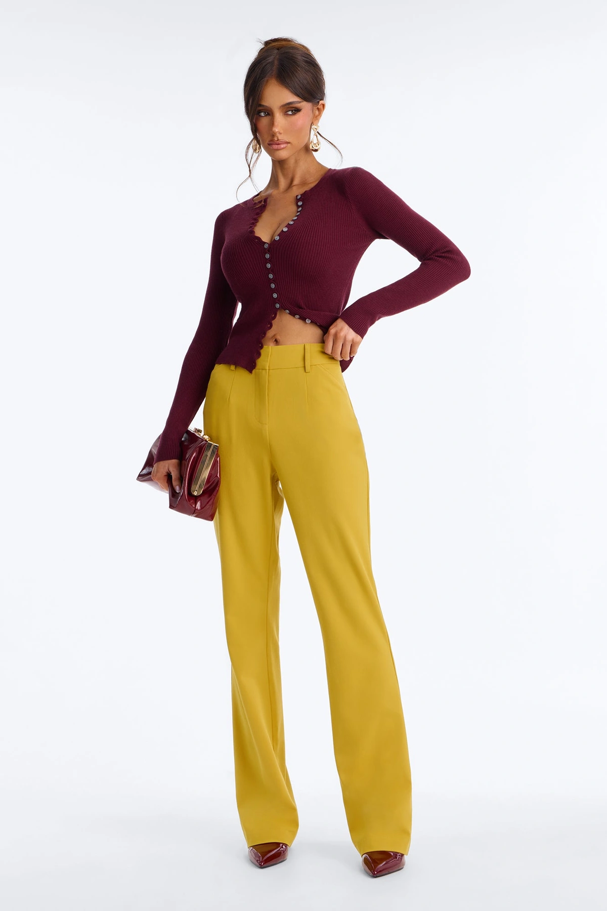 Tasha Dressy High Rise Pants - Mustard — Mostarda