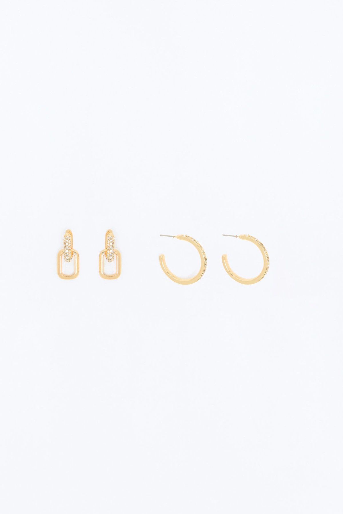 Favorite Trio 3 Pair Multi Earring Set - Gold — Dourado
