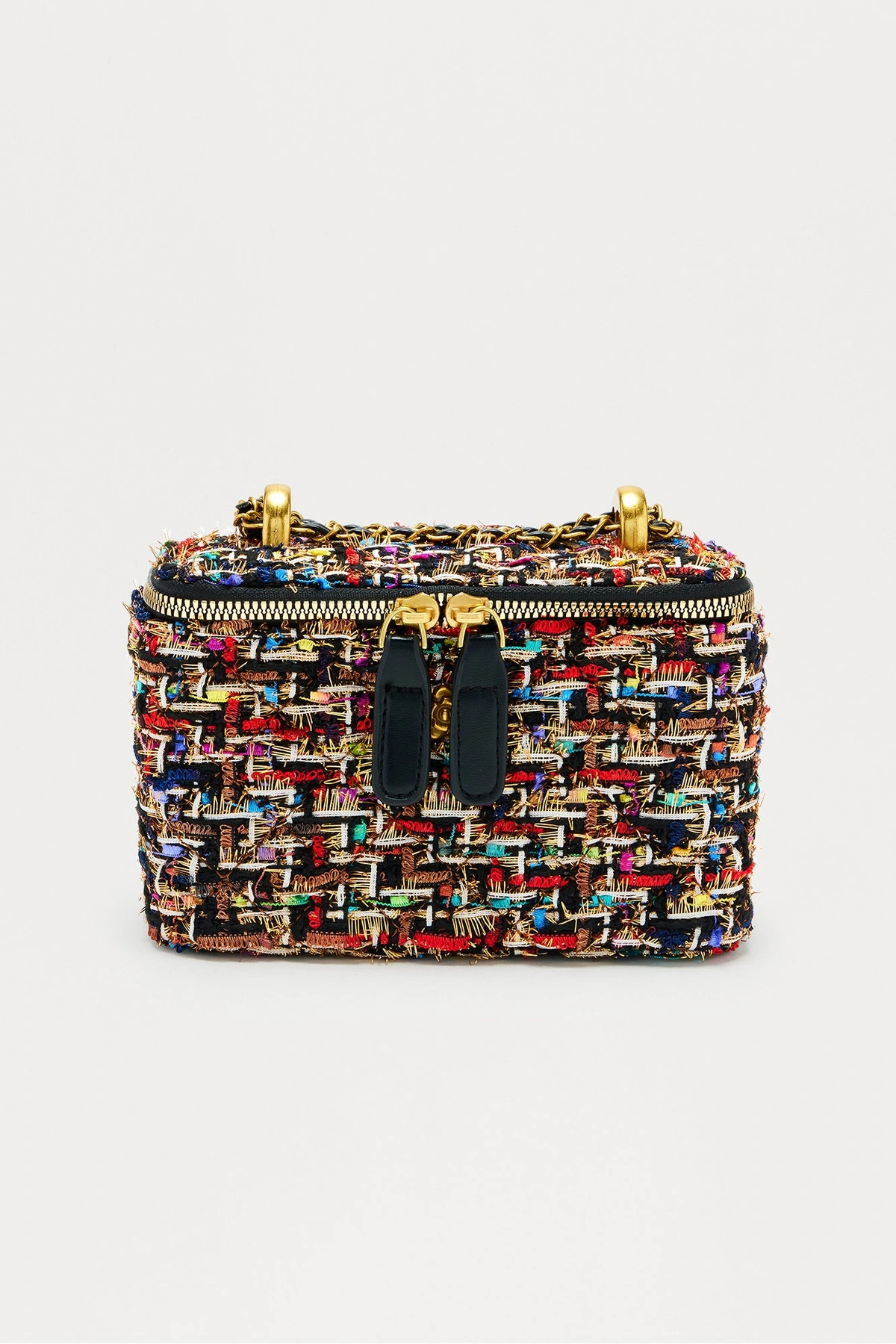 Classic Tweed Crossbody Handbag - Black/combo — Preto/combinação