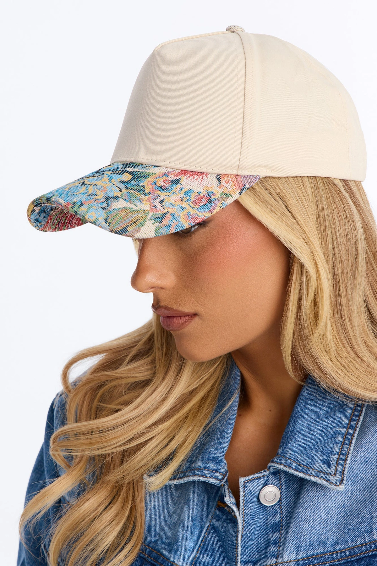 It's Giving Spring Baseball Hat - Cream/combo — Creme/combinação