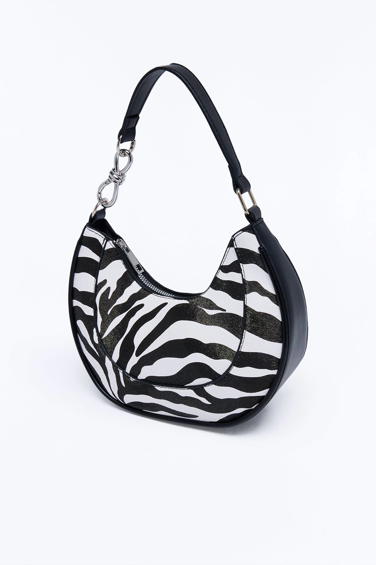 Hold My Stuff Faux Leather Shoulder Bag - Black/combo — Preto/combinação