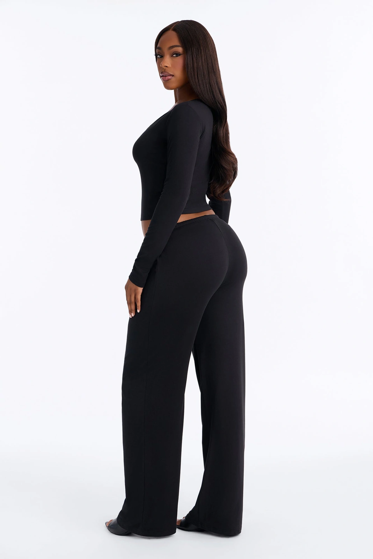 Lazy Morning Pant Set - Black — Preto