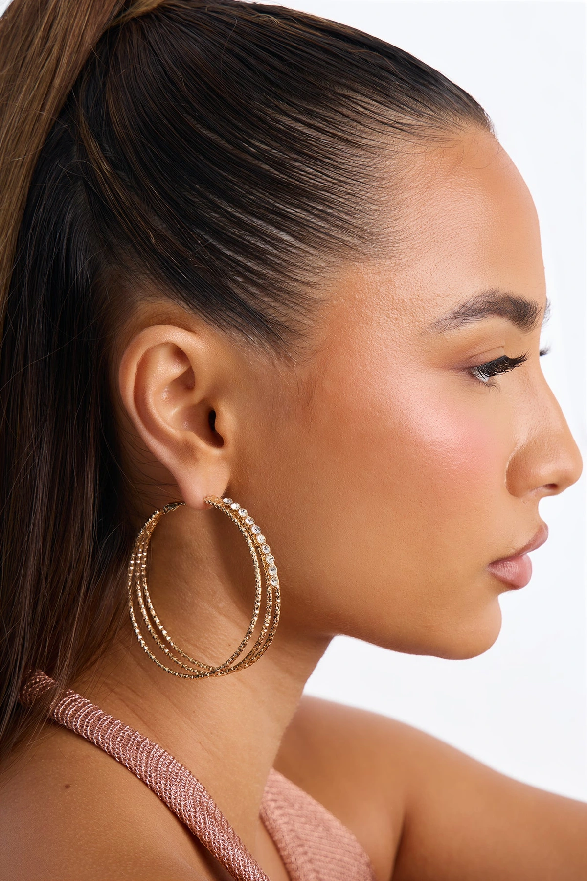 High Looks 6 Pair Multi Earring Set - Gold — Dourado