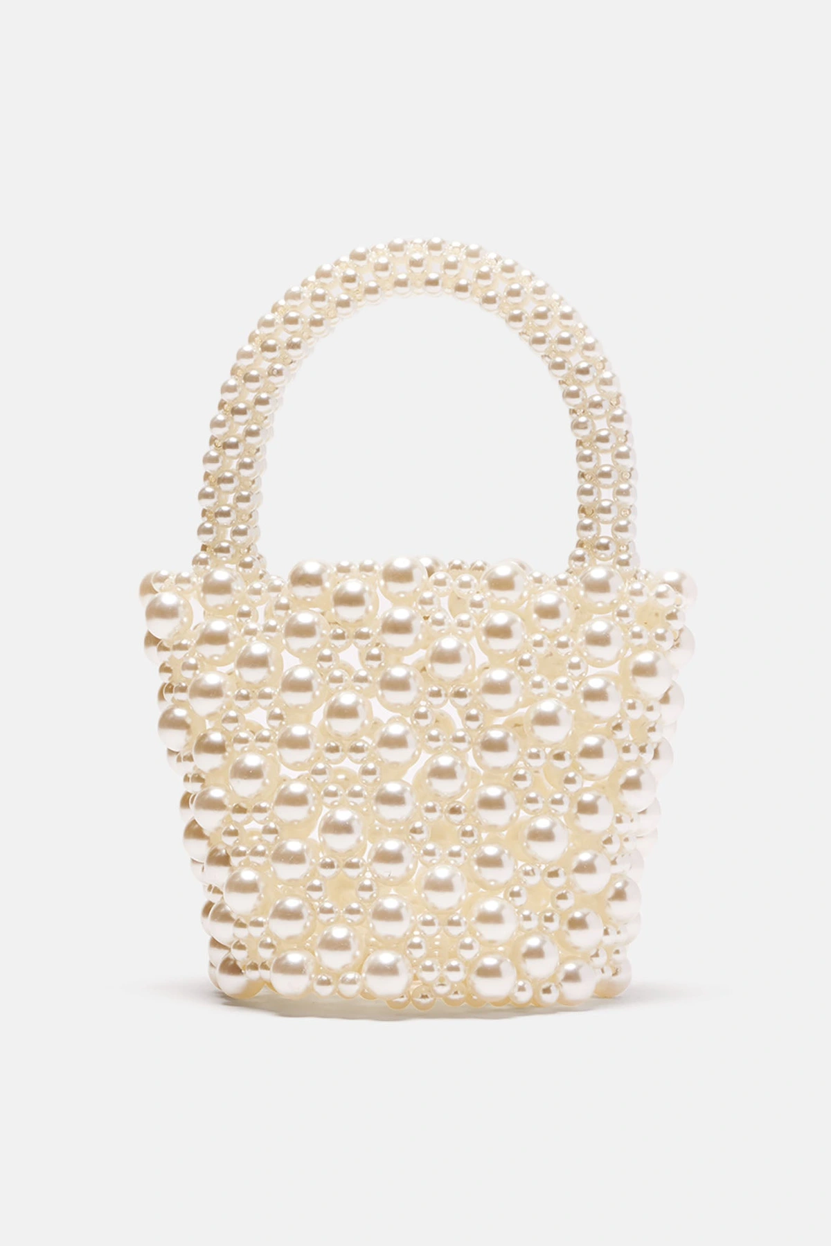 Stylish Chic Pearl Handbag - Ivory — Marfim