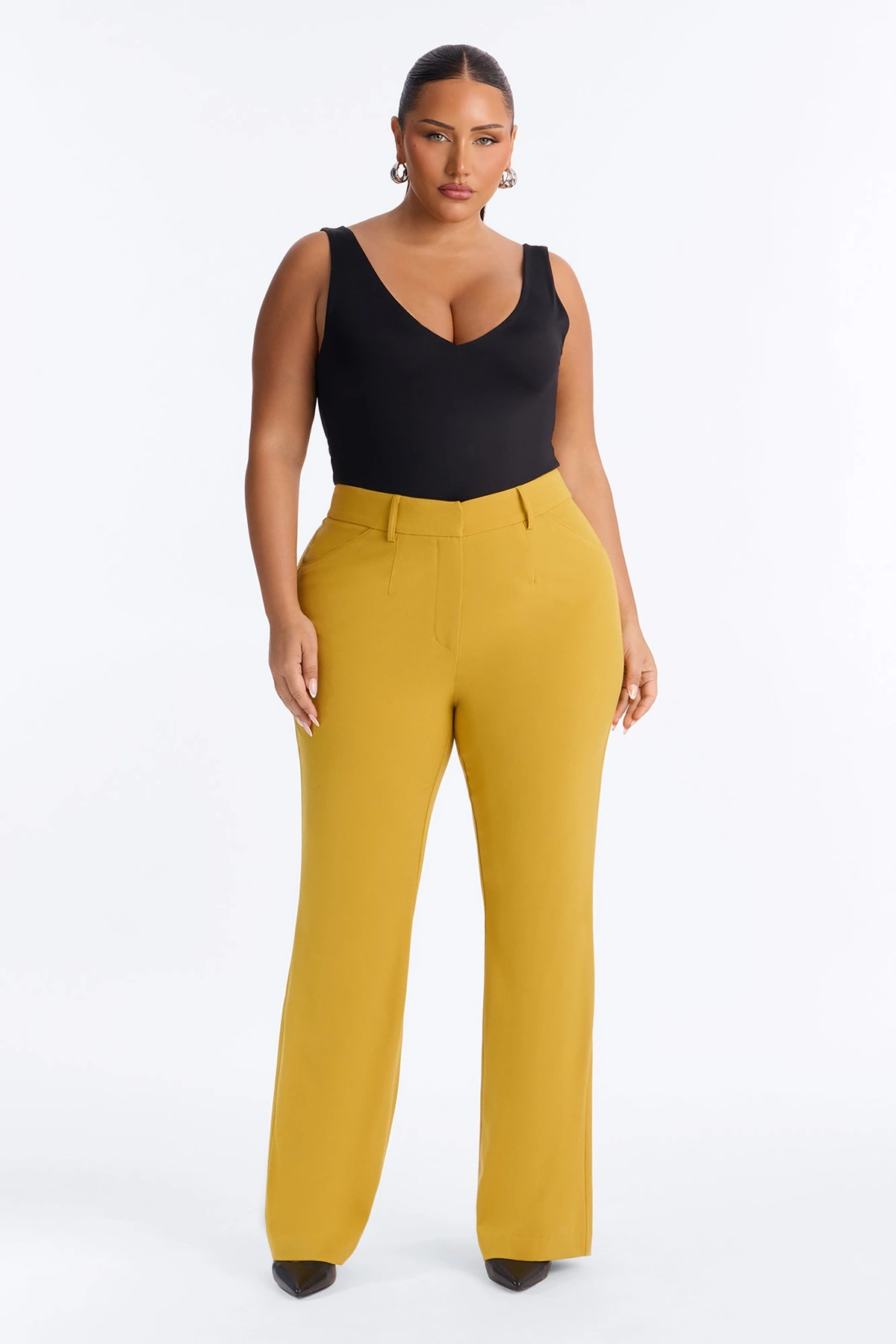 Tasha Dressy High Rise Pants - Mustard — Mostarda