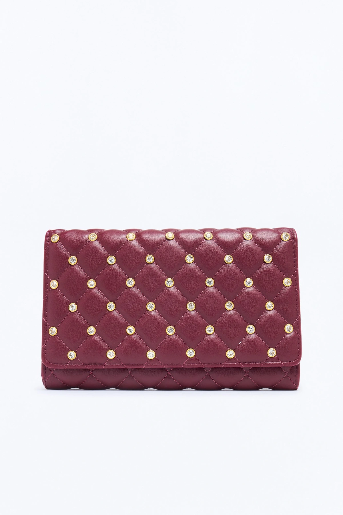 Glow Getter Faux Leather Crossbody Handbag - Burgundy — Bordô