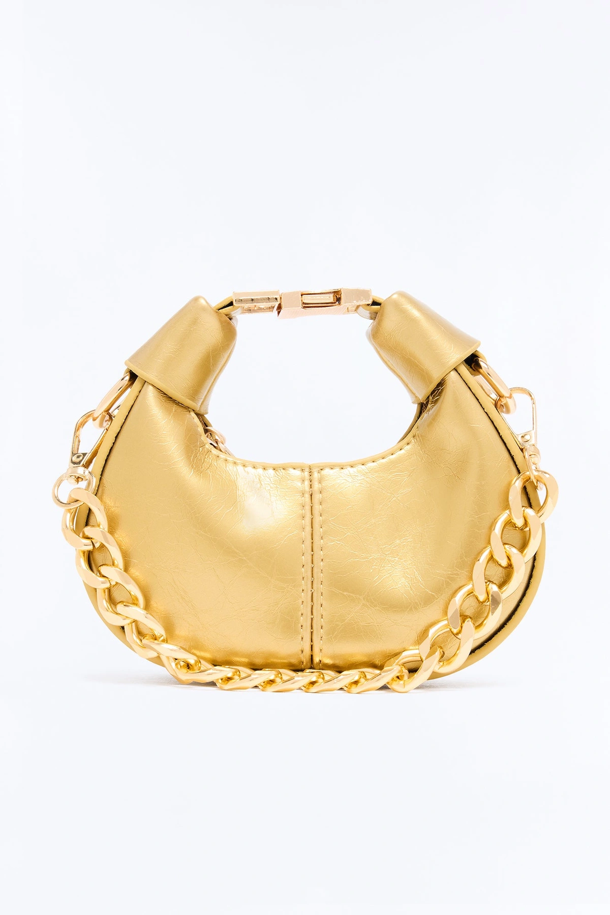 Lil' Link Mini Faux Leather Clutch - Gold — Dourado