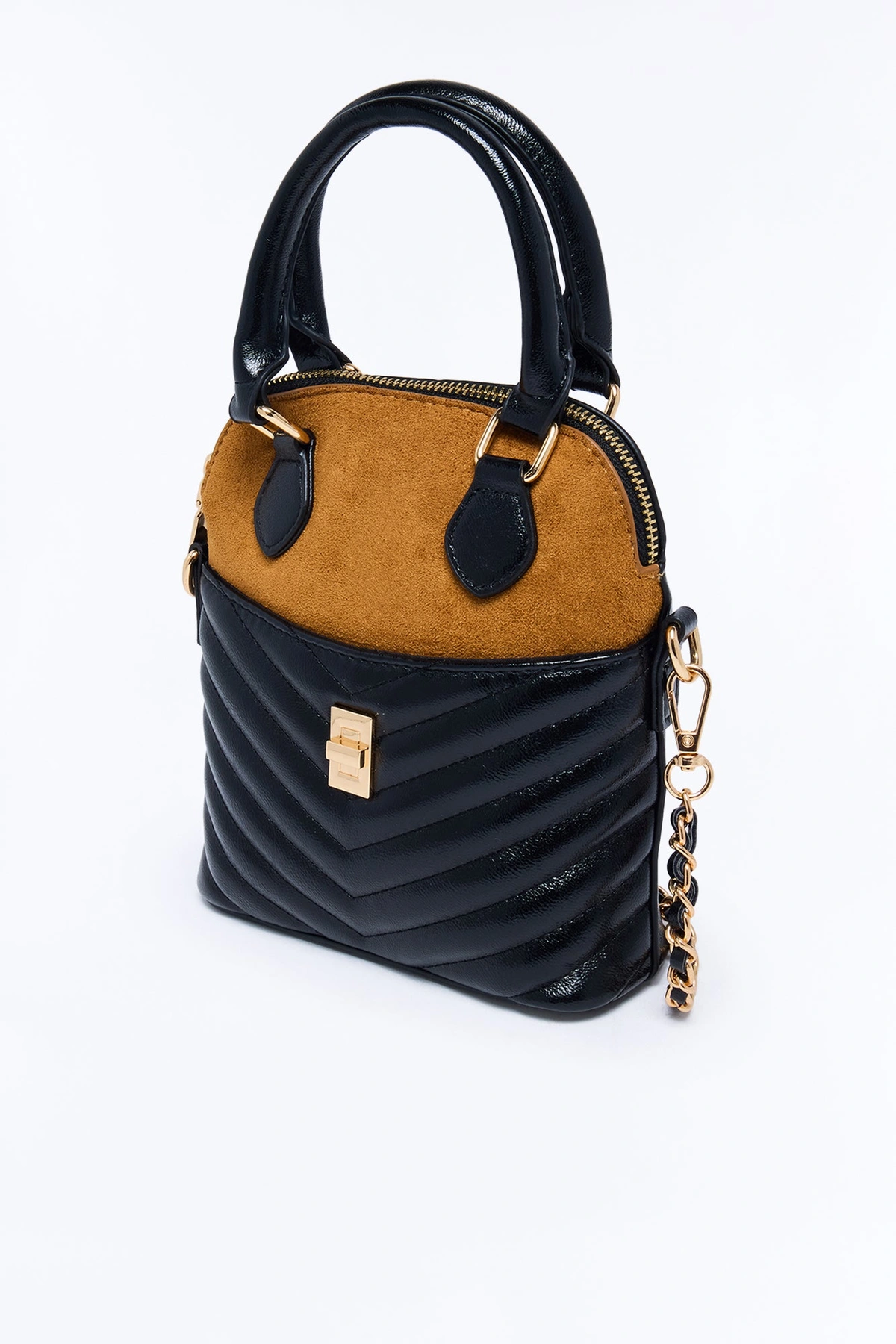 Show Me Love Faux Leather Handbag - Black/combo — Preto/combinação