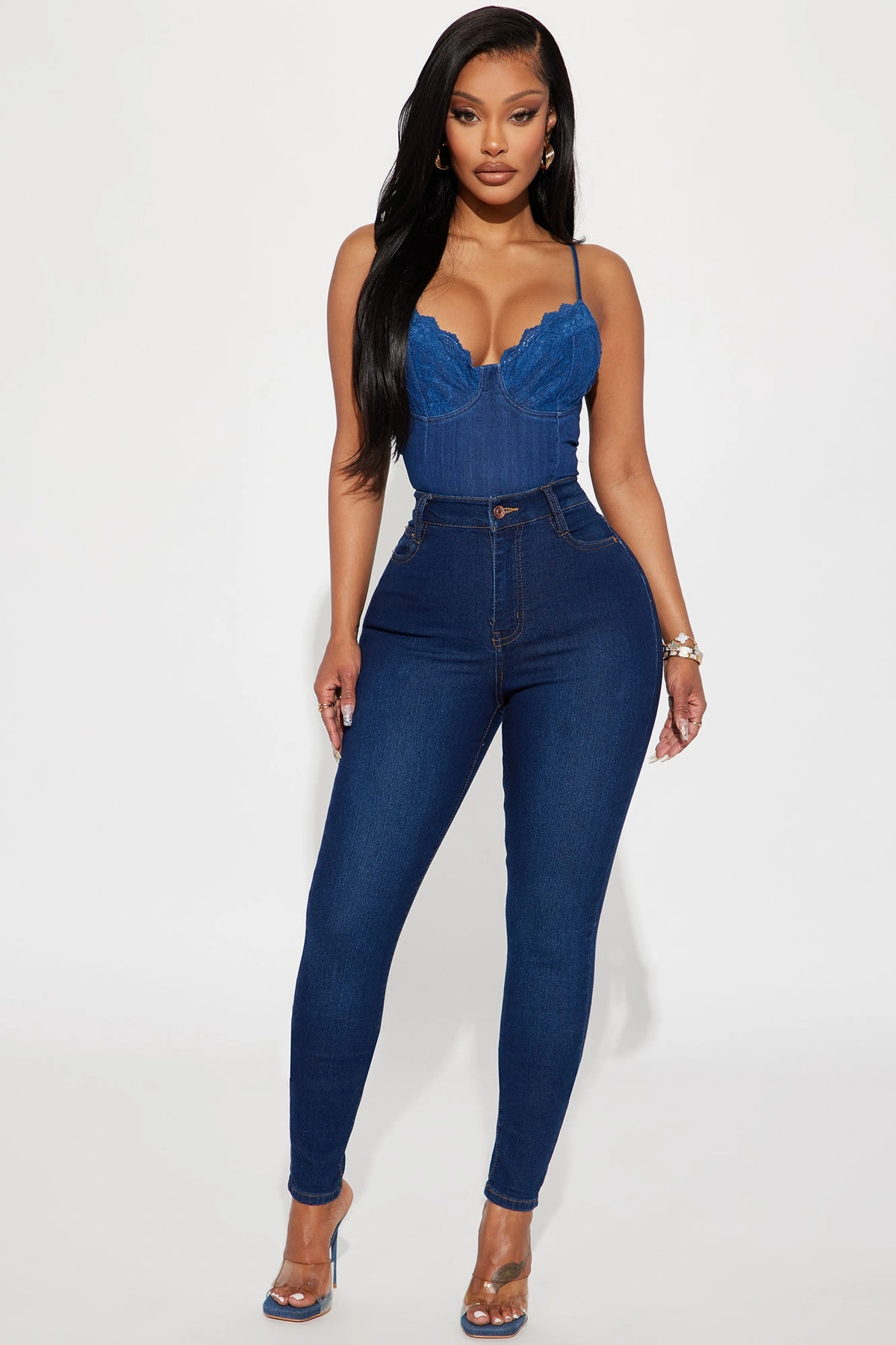 Supernatural High Rise Jeans - Dark Wash — Ganga de lavagem escura