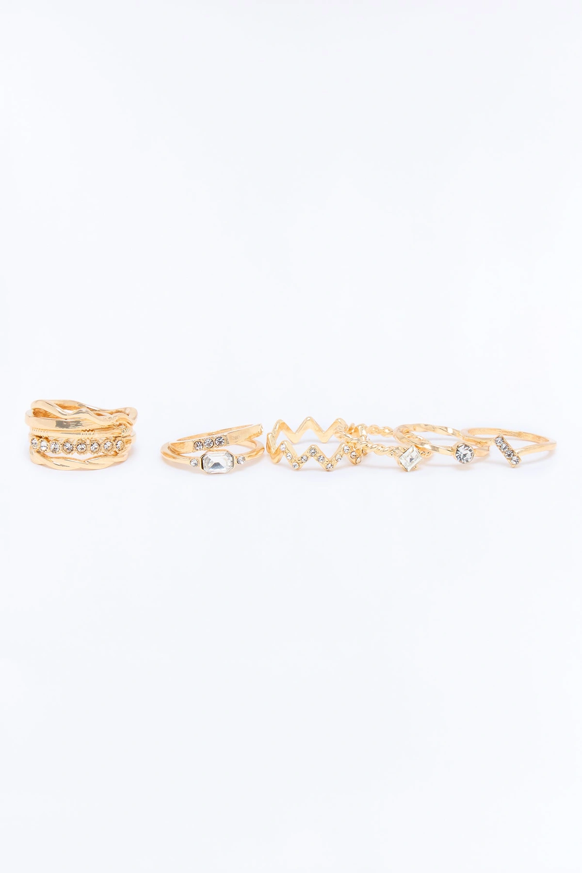 Moving On 11 Piece Ring Set - Gold — Dourado