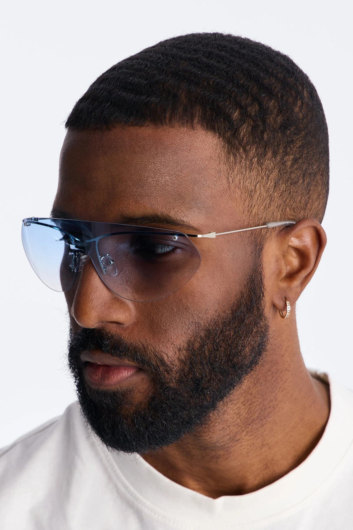 Coastline Vision Shield Sunglasses - Silver/Blue — Prateado/Azul