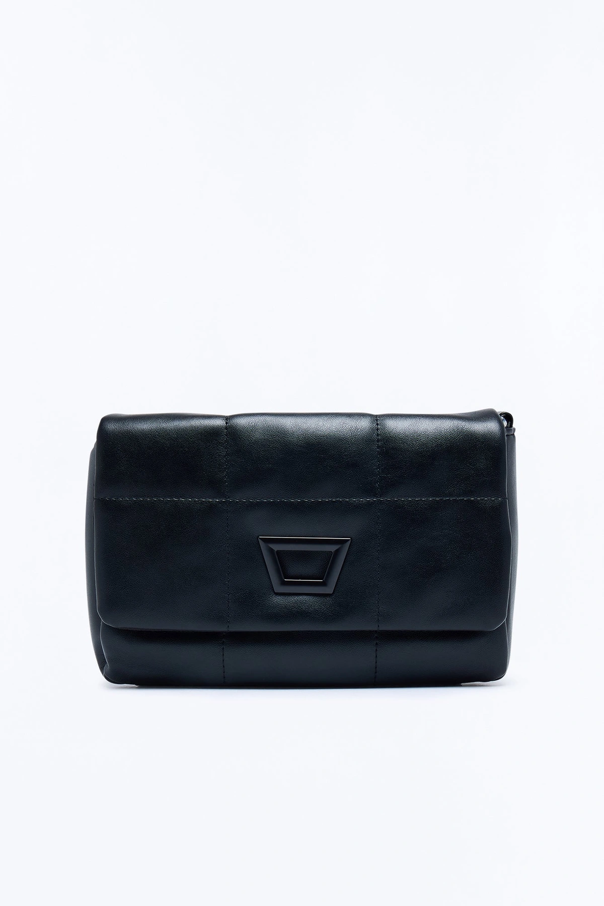 Softest To Touch Faux Leather Quilted Shoulder Bag - Black — Preto