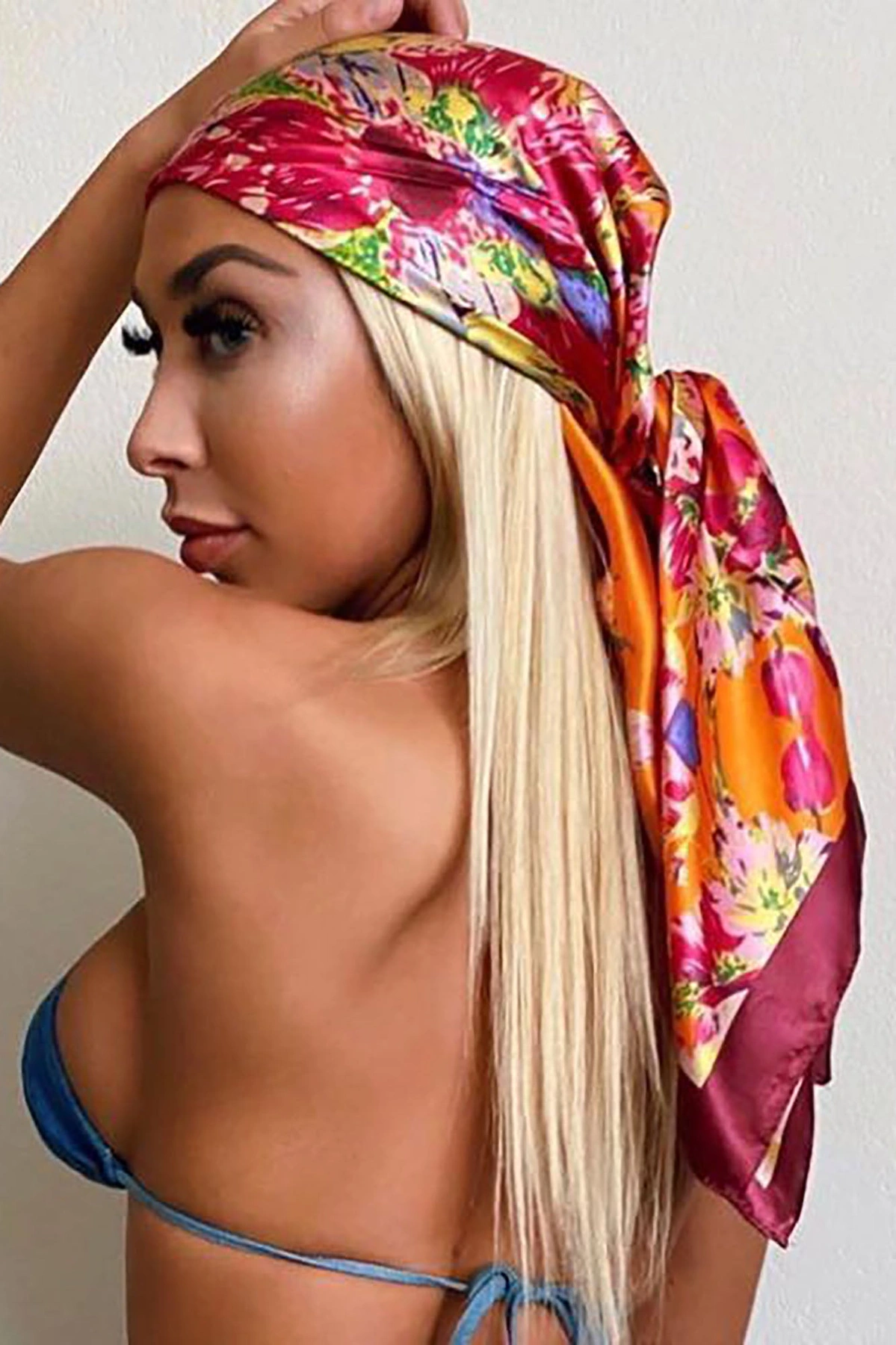 Bed Of Flowers Head Scarf - Multi — Multicolor