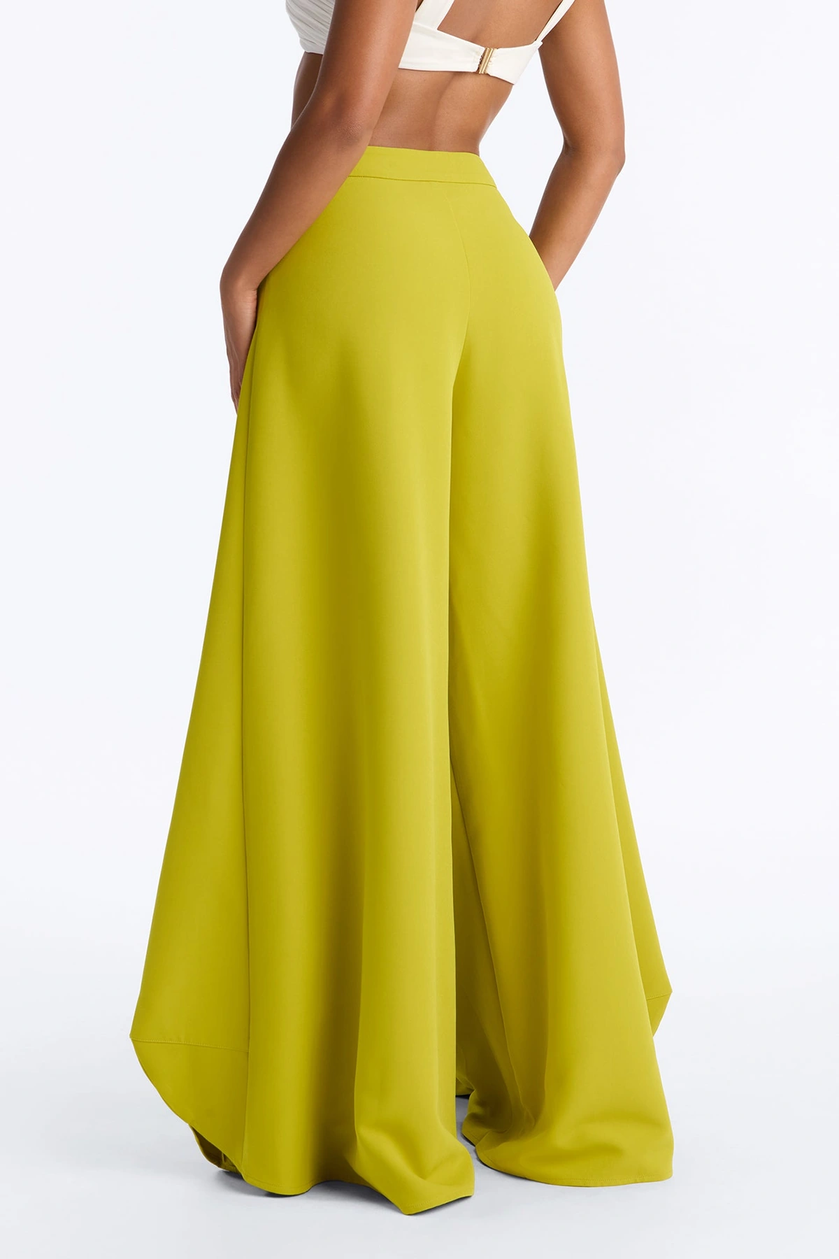Stand Out Super Wide Pleated Trouser - Chartreuse — Chartreuse