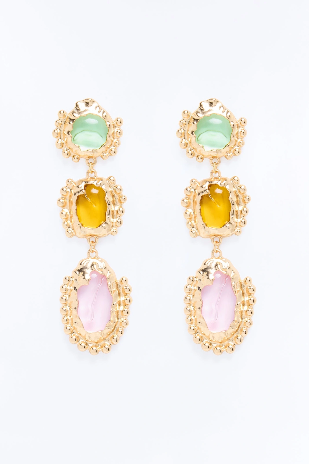 Pure Bliss Drop Earrings - Gold/Multi — Dourado/Multicolor