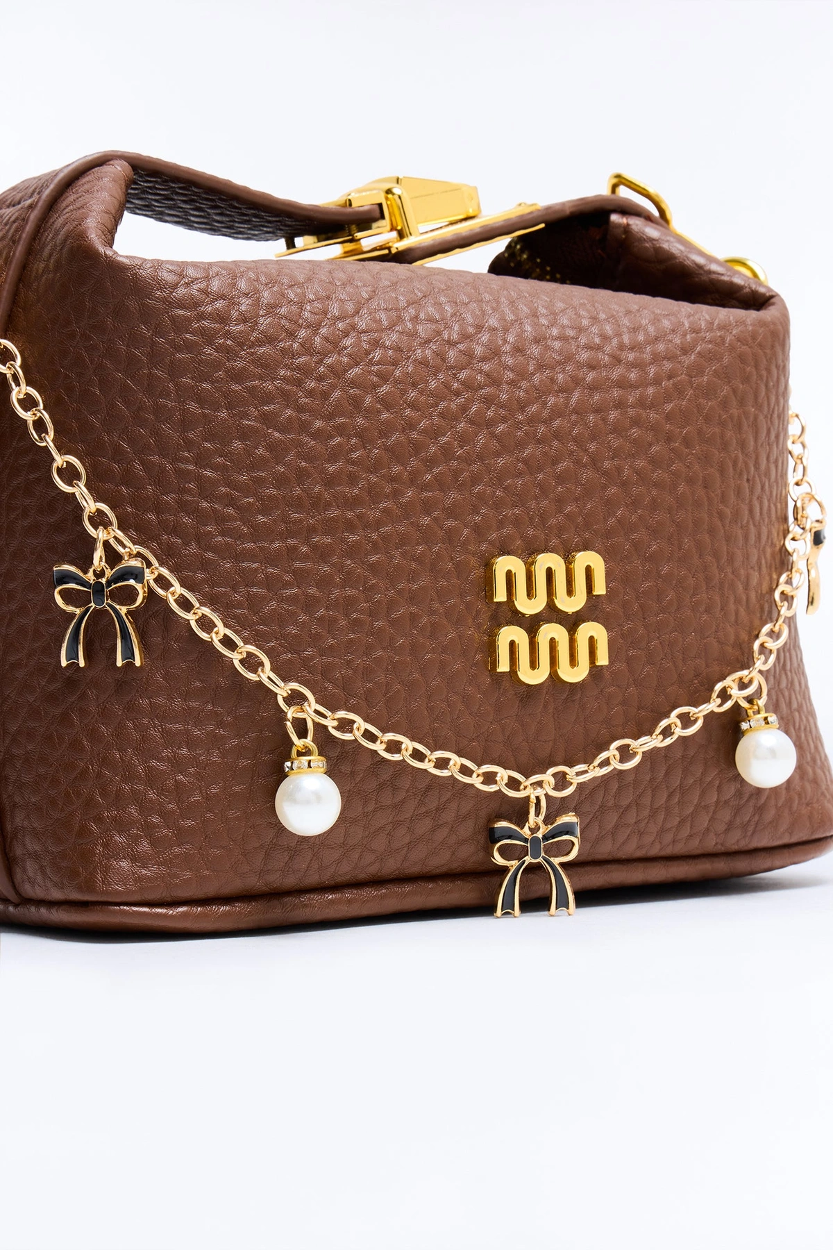 Bows And Diamonds Handbag Chain - Gold — Dourado
