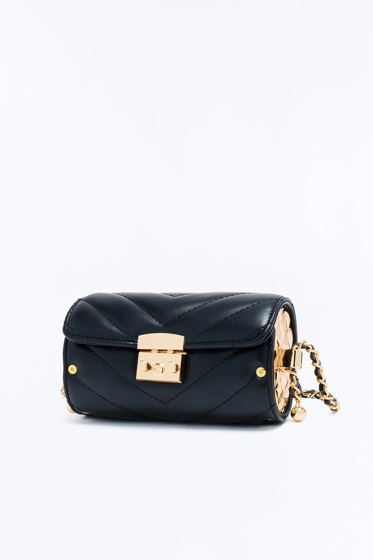 I Watch The Moon Faux Leather Crossbody Handbag - Black — Preto