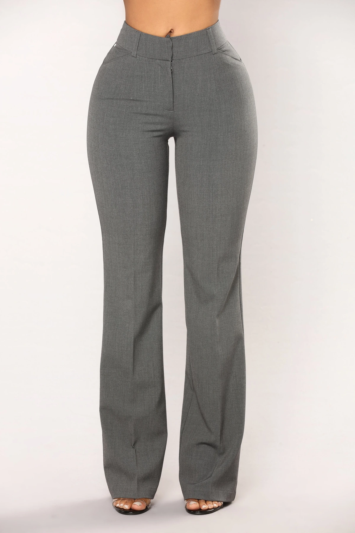 Tasha Dressy High Rise Pants - Charcoal — Cinzento-escuro