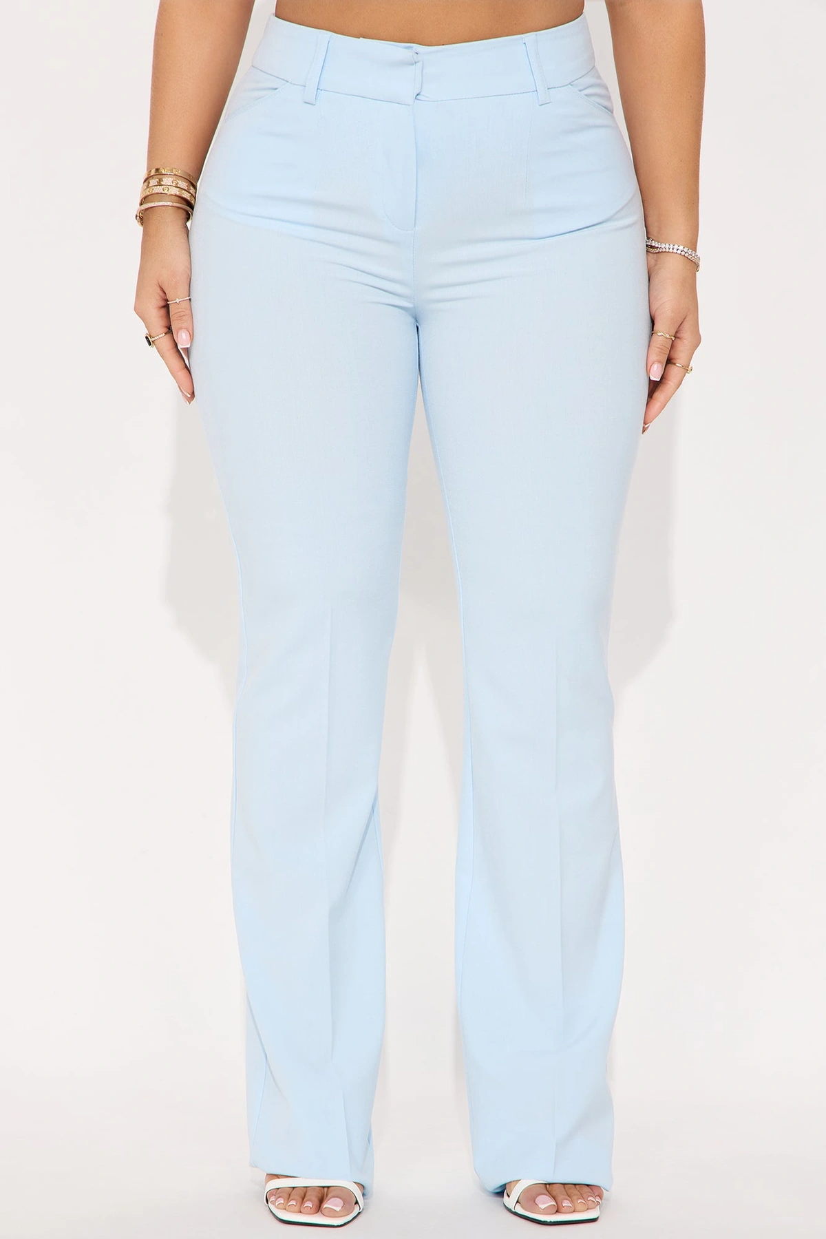 Tasha Dressy High Rise Pants - Light Blue — claro Azul