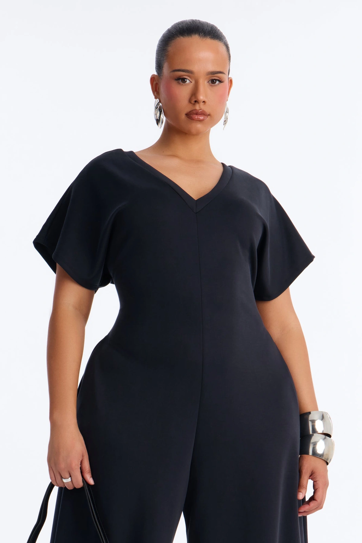 Let's Relax Barrel Wide Leg Jumpsuit - Black — Preto