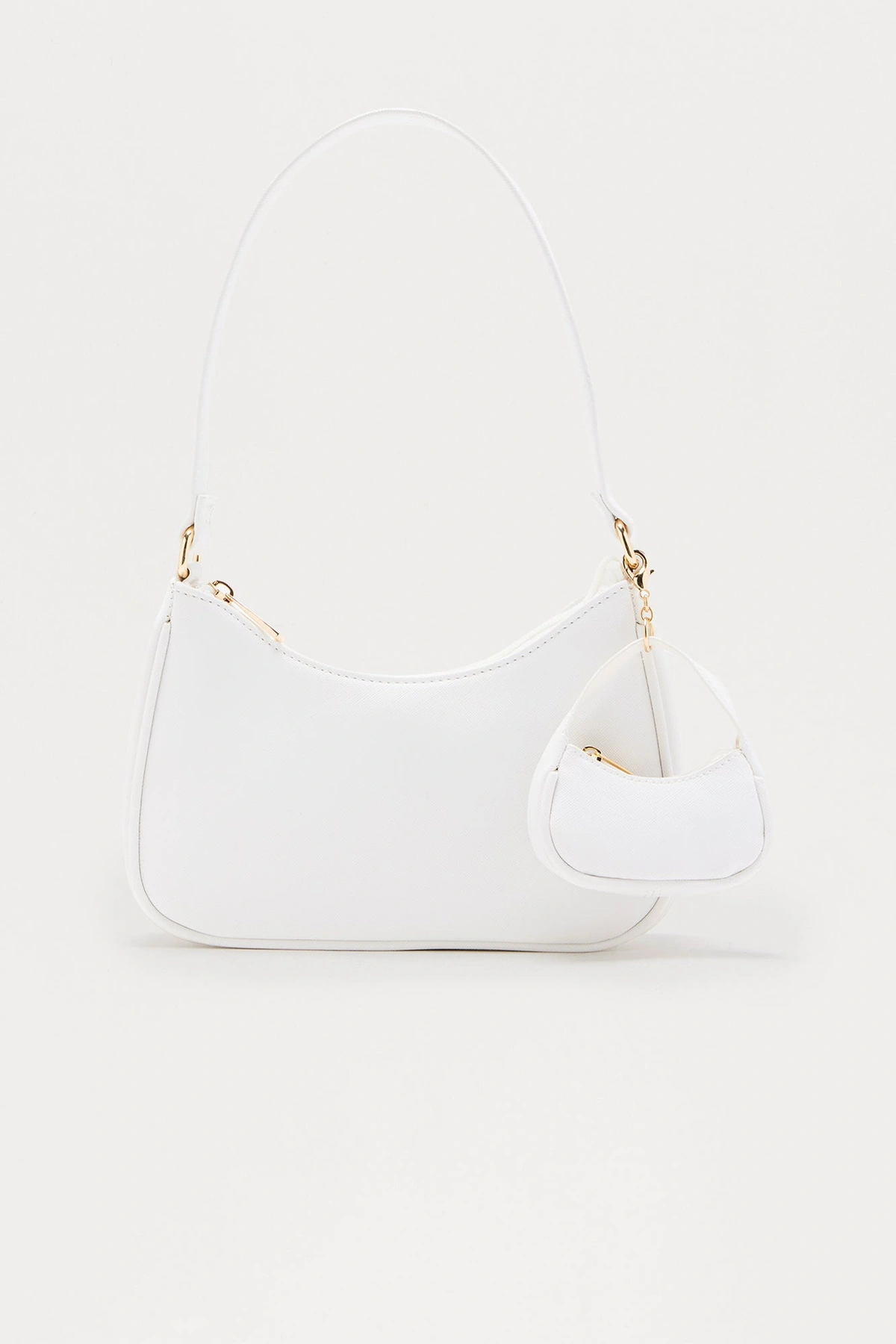 Rose Shoulder Bag - White — Branco