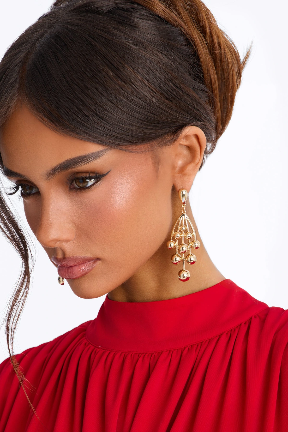 Take Chances Drop Earrings - Gold — Dourado
