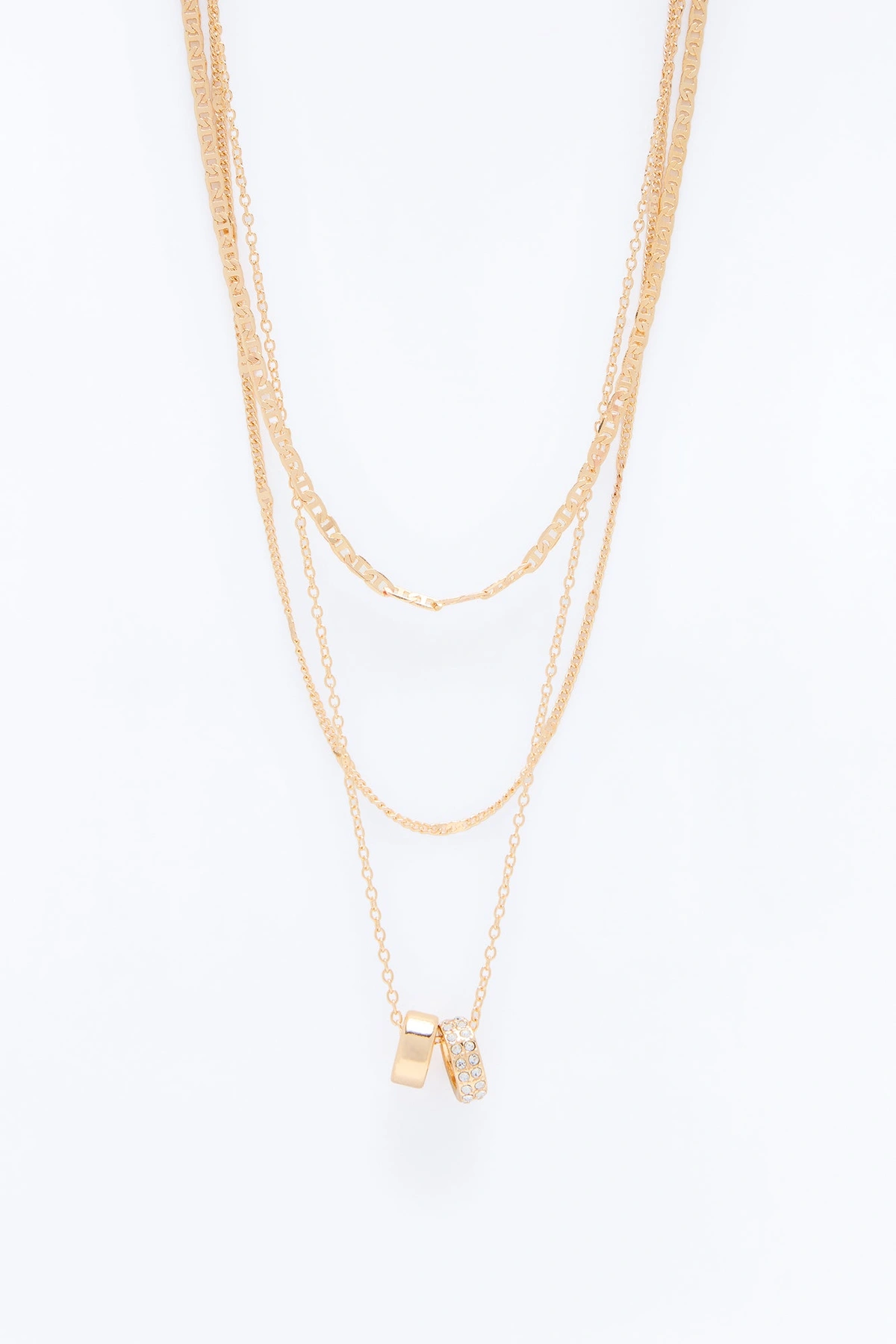 Keepsake Ring Layered Necklace - Gold — Dourado