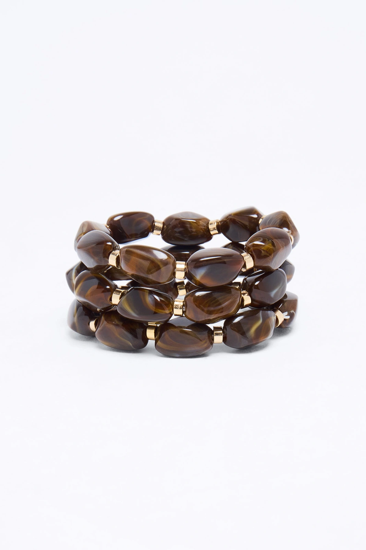 Rooted Tropic 3 Piece Bracelet Set - Dark Brown — escuro Castanho