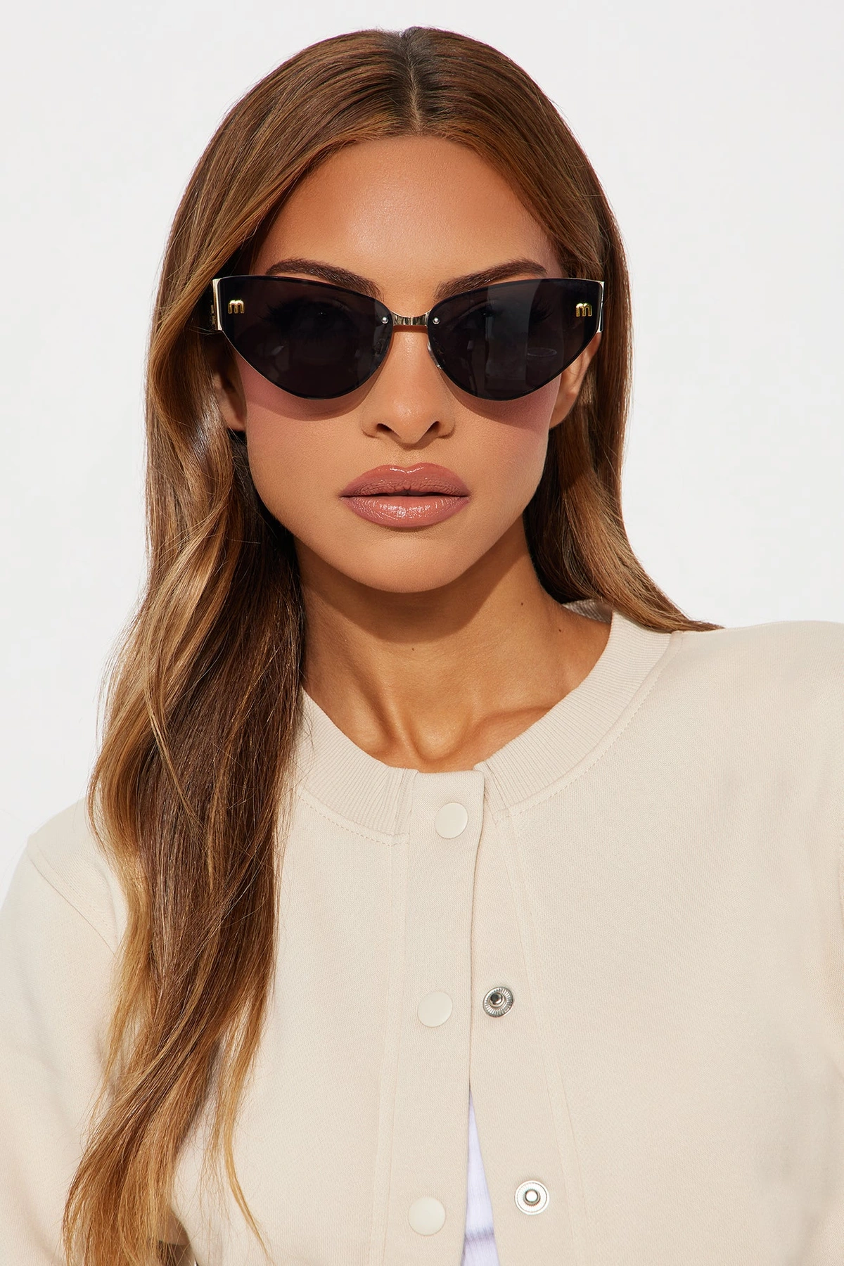 Moped Drive Cat Eye Sunglasses - Black — Preto