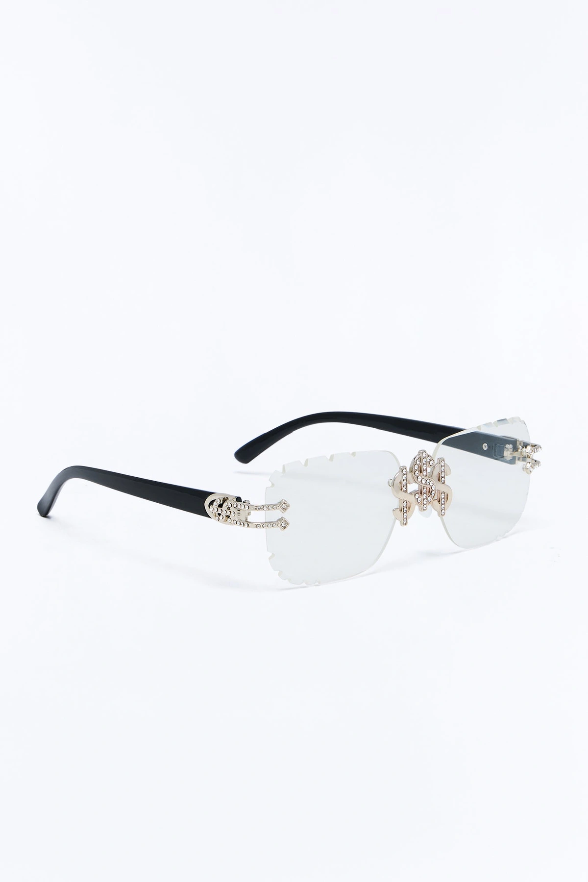 Money Honey Sunglasses - Clear/Black — Clear/Preto