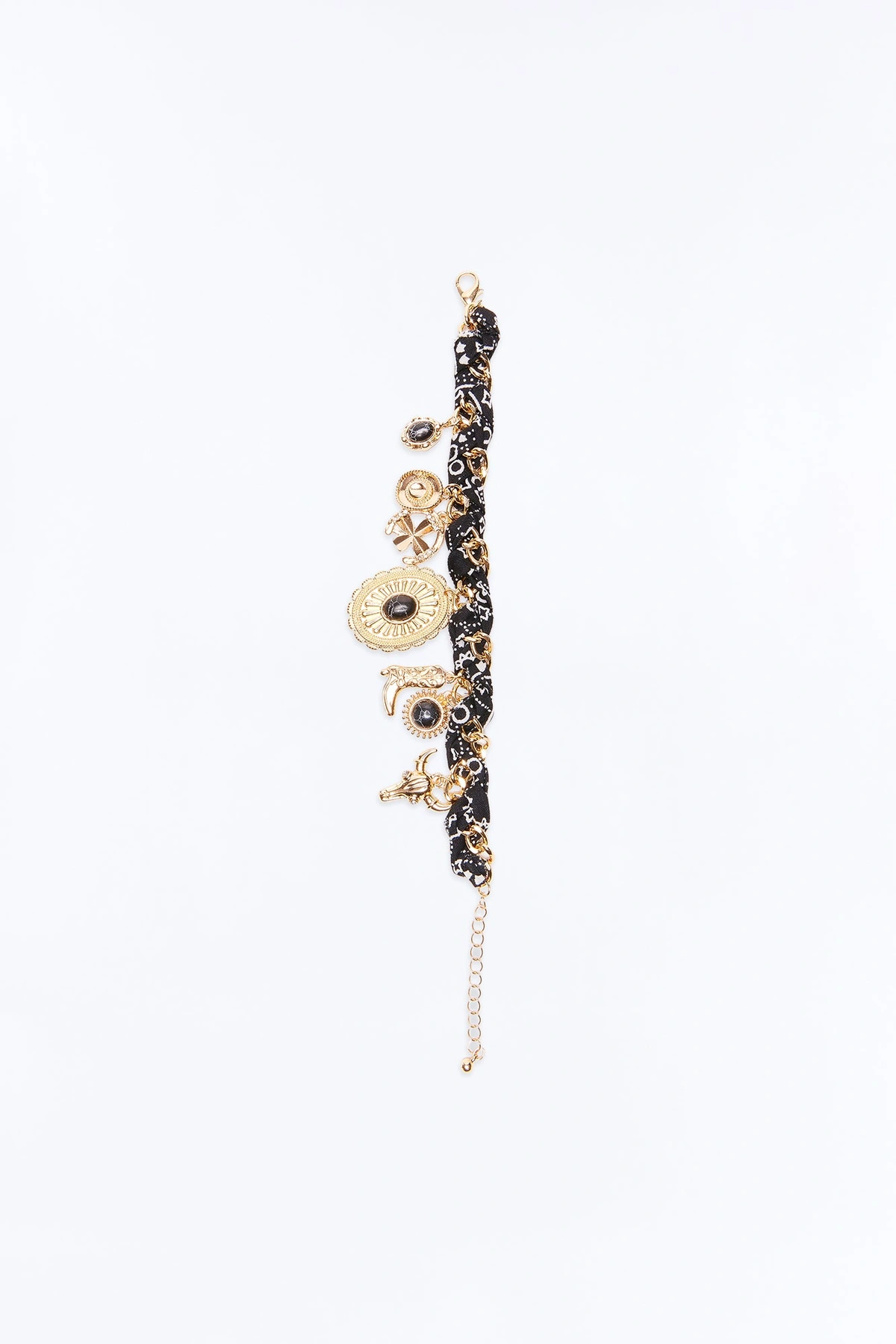 Cowgirl Spirit Charms Bracelet - Gold/Black — Dourado/Preto