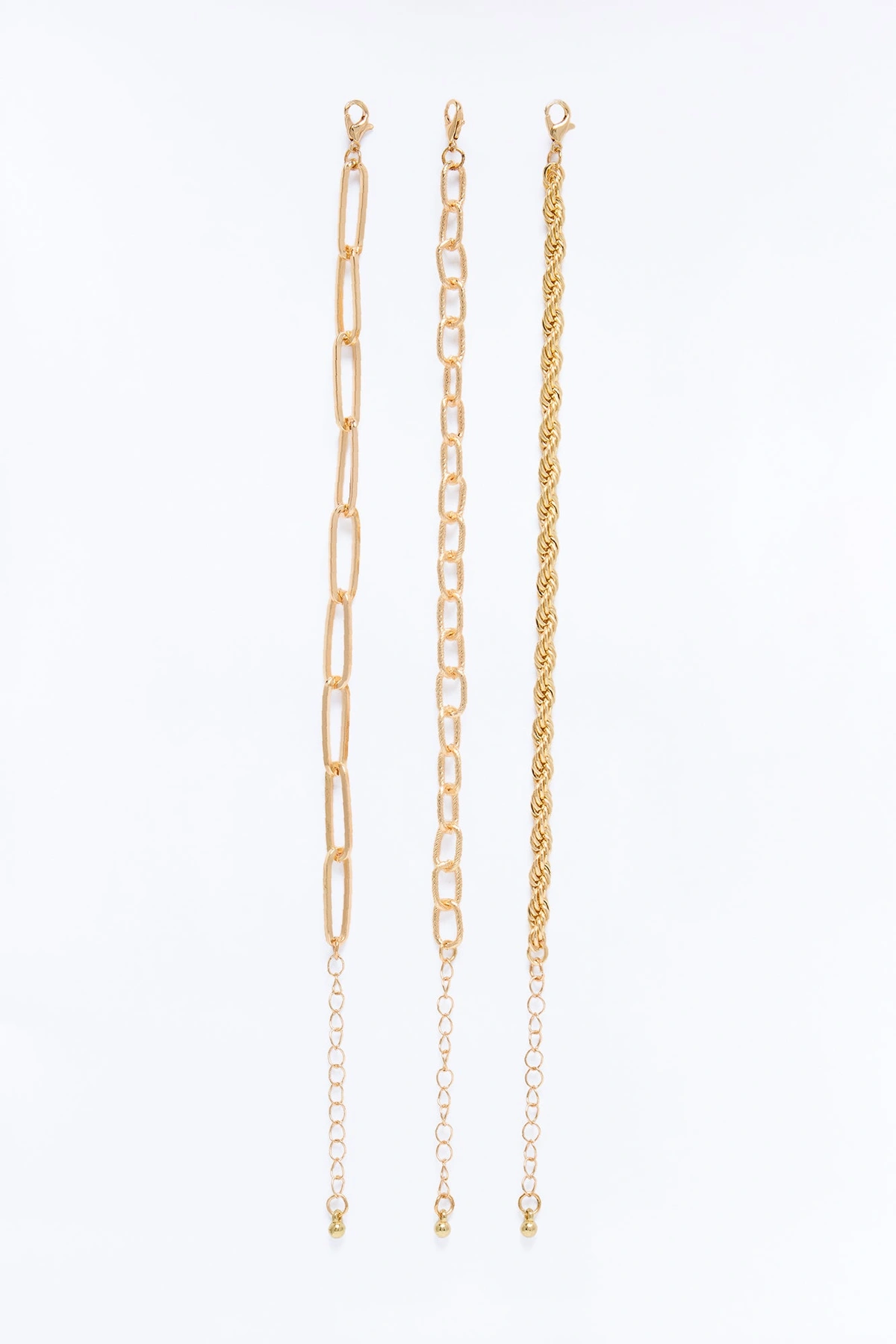 Beautiful Chaos 3 Piece Bracelet Set - Gold — Dourado