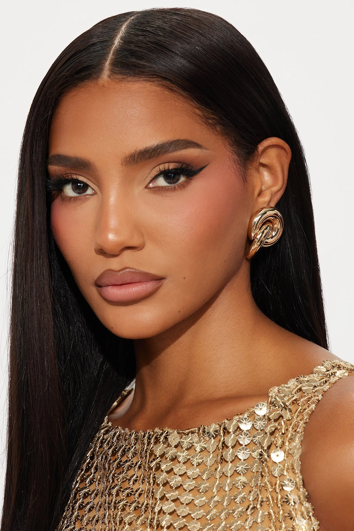 In Flow State Drop Earrings - Gold — Dourado