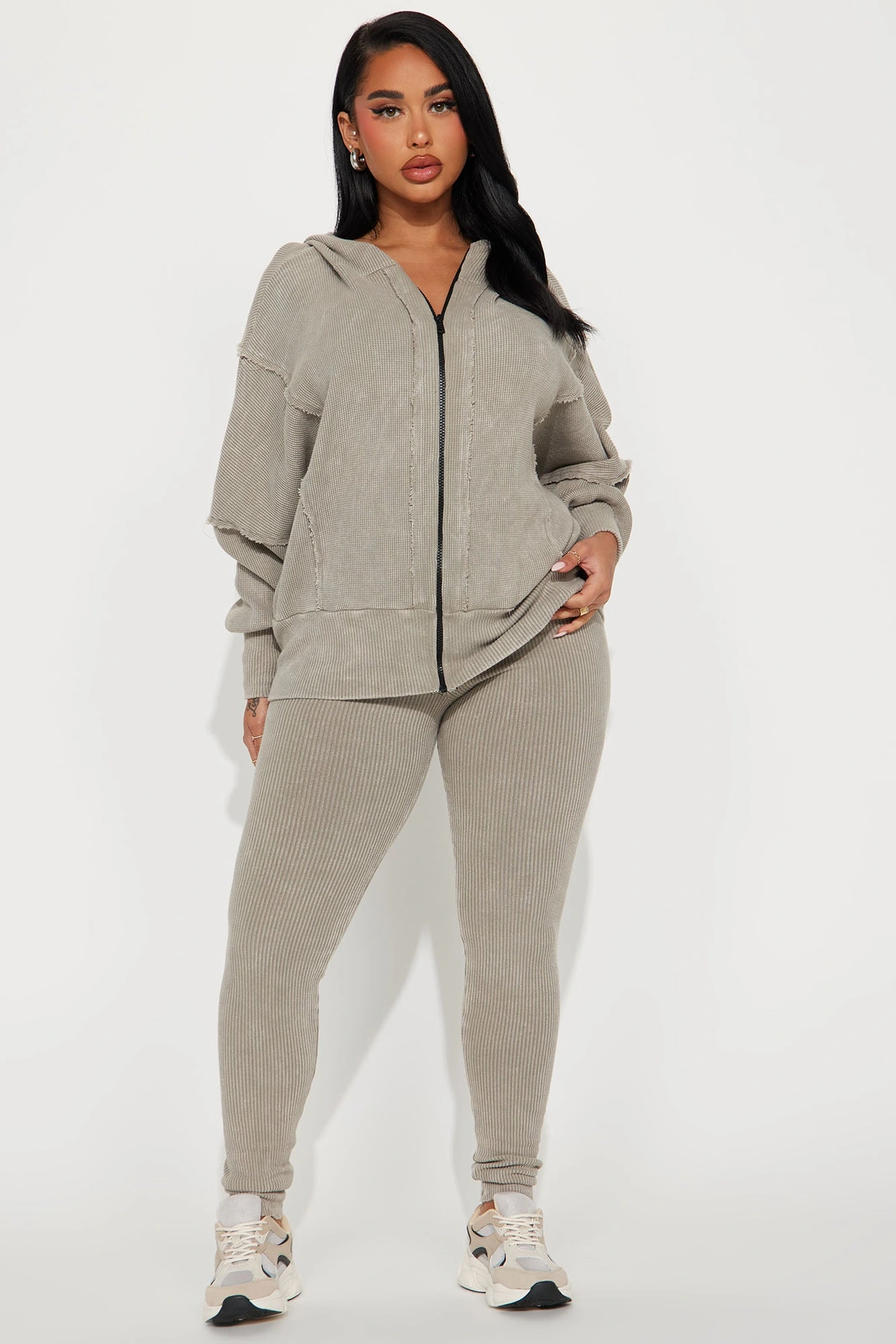 Gigi Washed Legging Set - Grey — Cinzento
