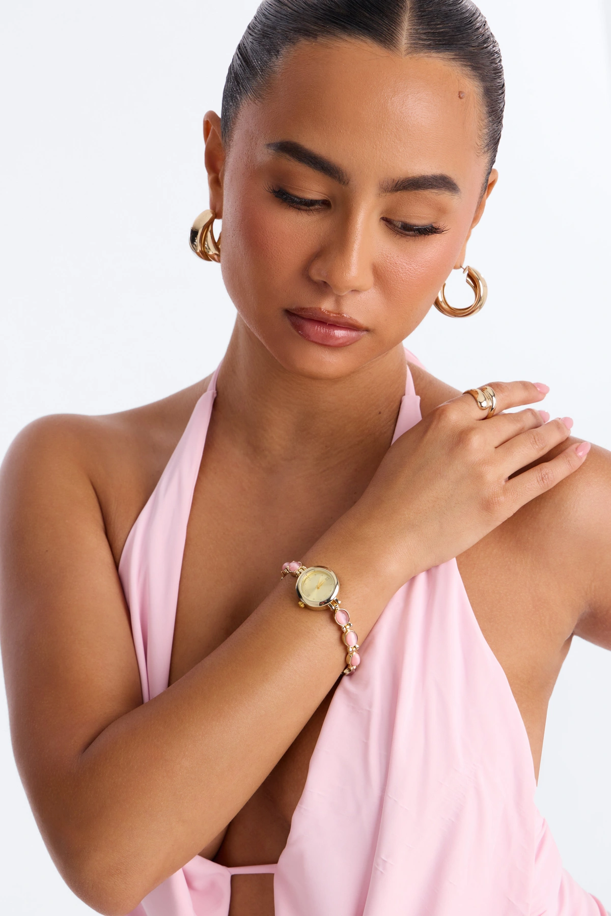 Peace And Serenity Watch - Gold/Pink — Dourado/Rosa