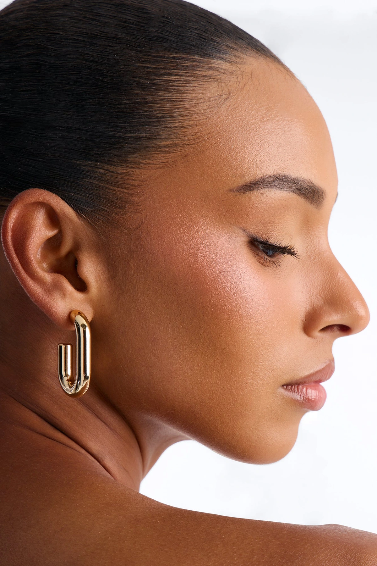 Something To Consider Hoop Earrings - Gold — Dourado