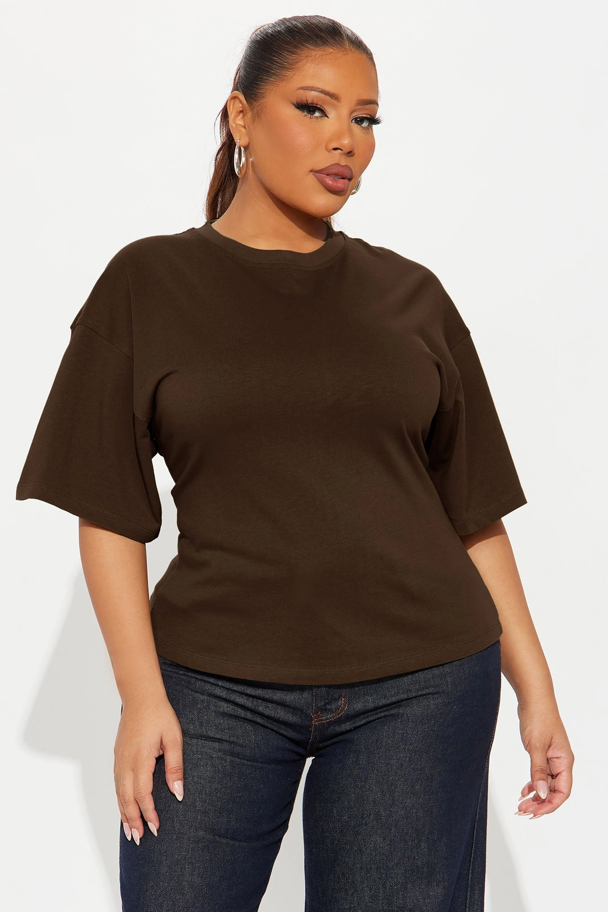 Jayden Fitted T-Shirt - Brown — Castanho